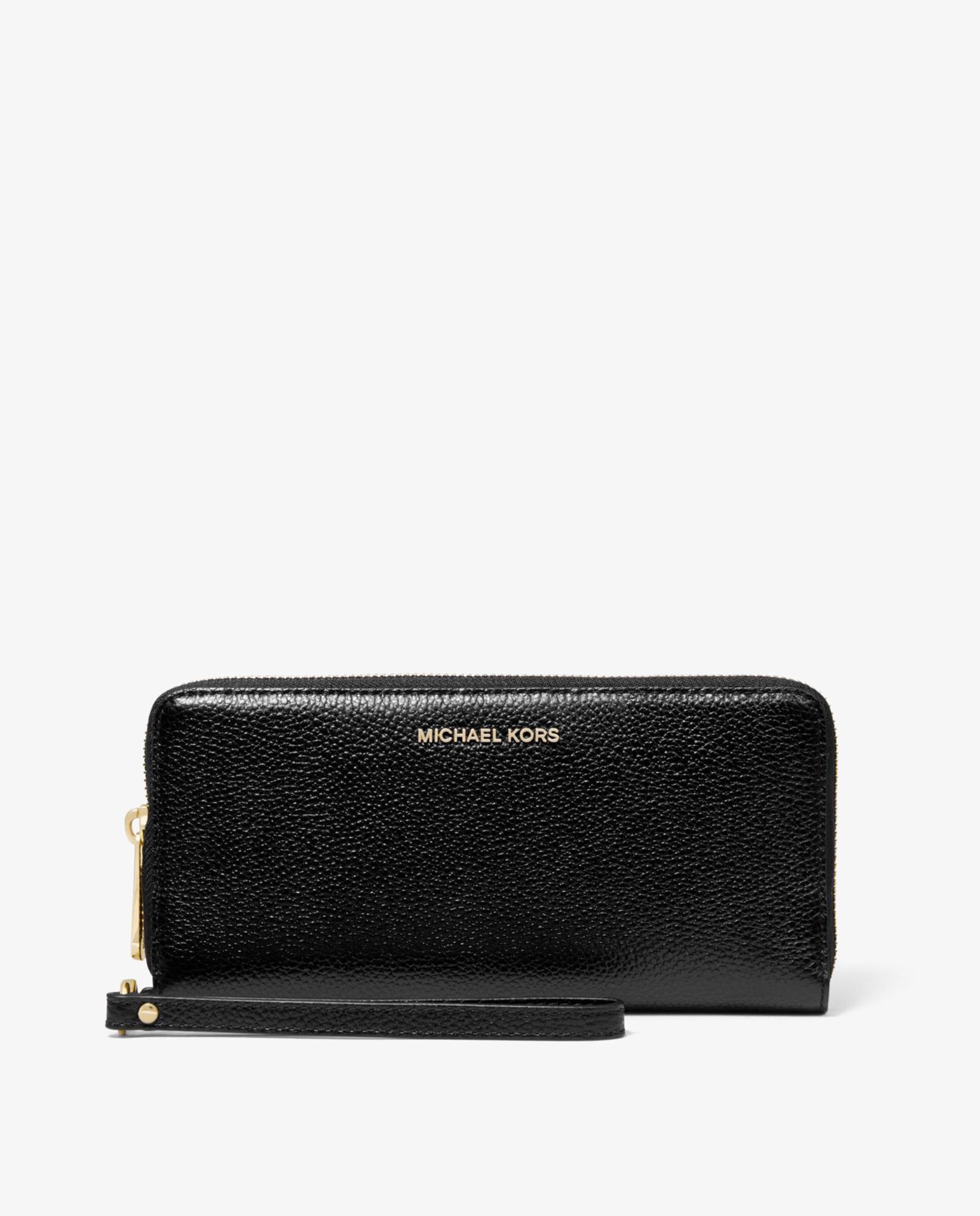 Cartera de mujer continental de piel granulada - Michael Michael Kors - Negro Negro-1