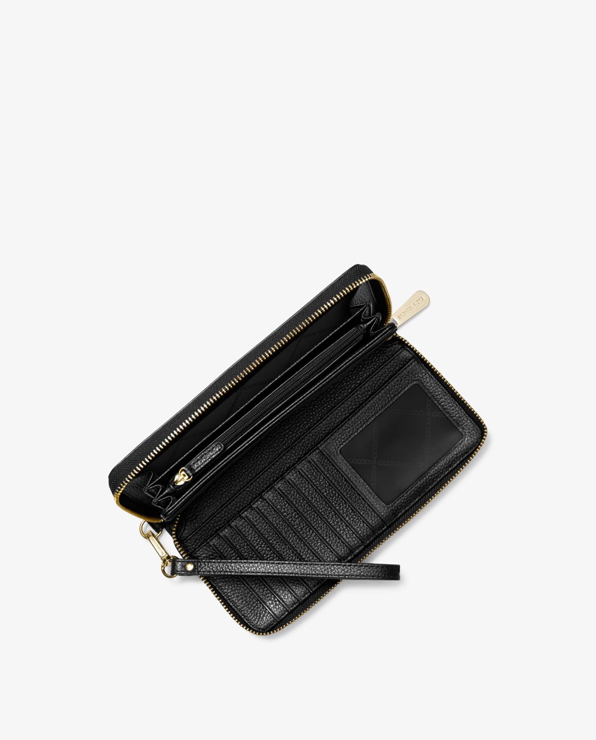 Cartera de mujer continental de piel granulada - Michael Michael Kors - Negro Negro-2