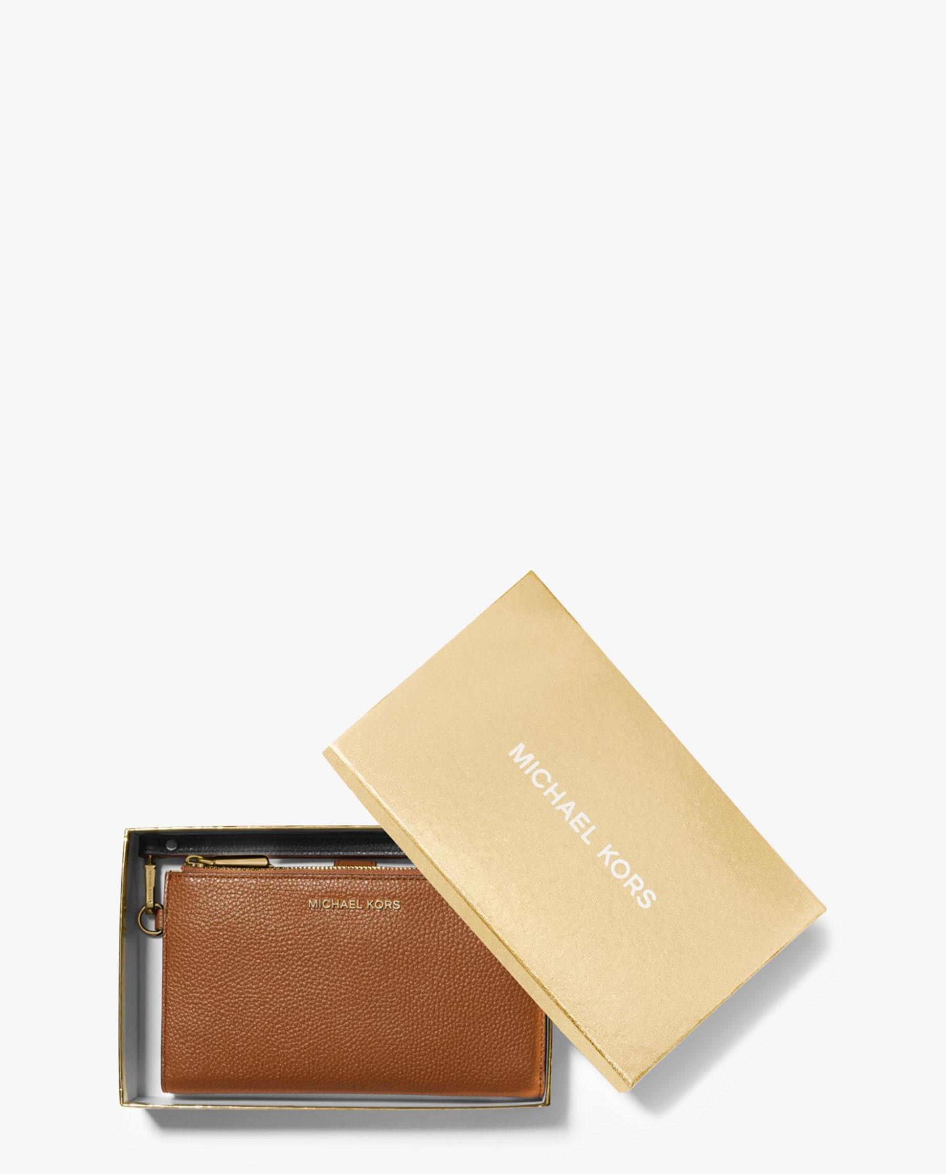 Cartera de mujer adele de piel con compartimento para smartphone - Michael Michael Kors - Blanco Marrón claro-3