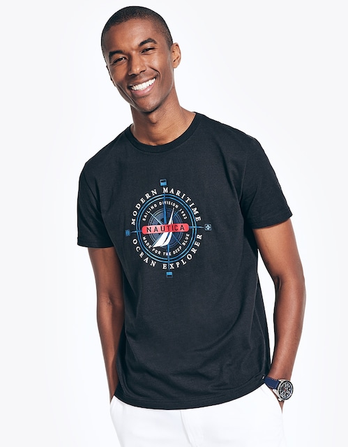 Imagen 0 de Camiseta de hombre con cuello redondo de manga corta