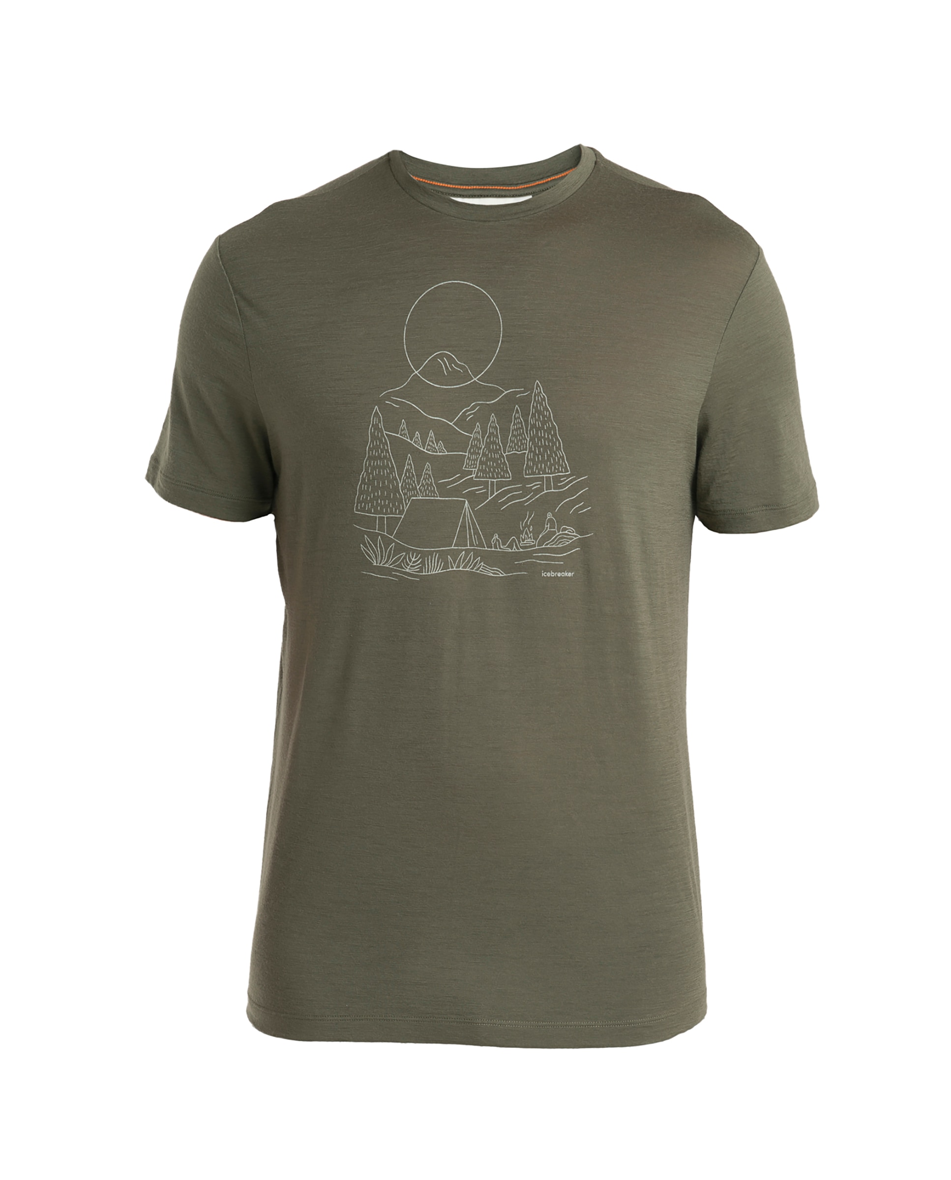 Imagen 1 de Camiseta Hombre M Mer 150 Tech Lite III SS Tee Sunset Ca ICEBREAKER - Verde oscuro Verde oscuro