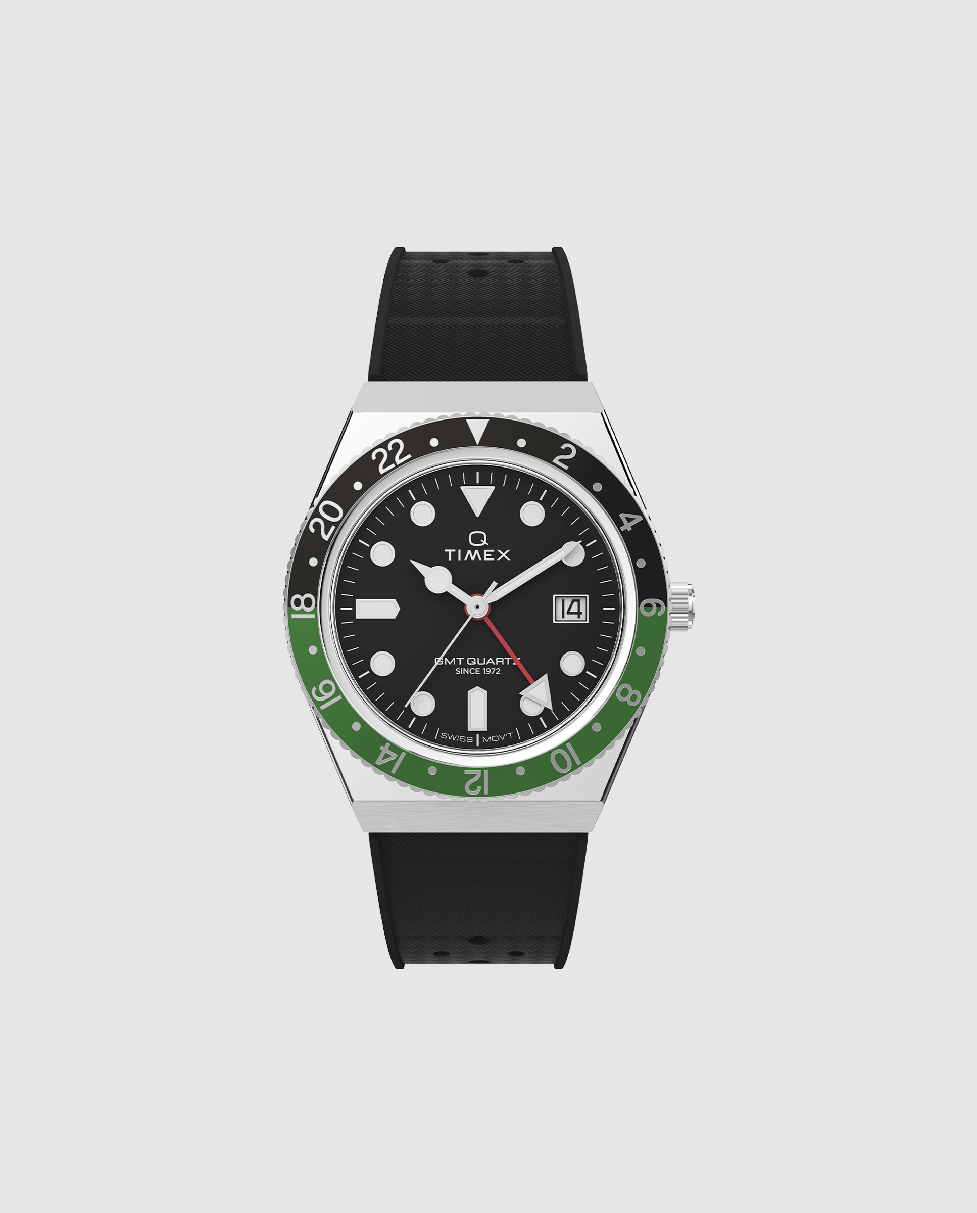 Reloj de hombre q timex tw2w57500 de caucho y correa negra - Negro Negro-1