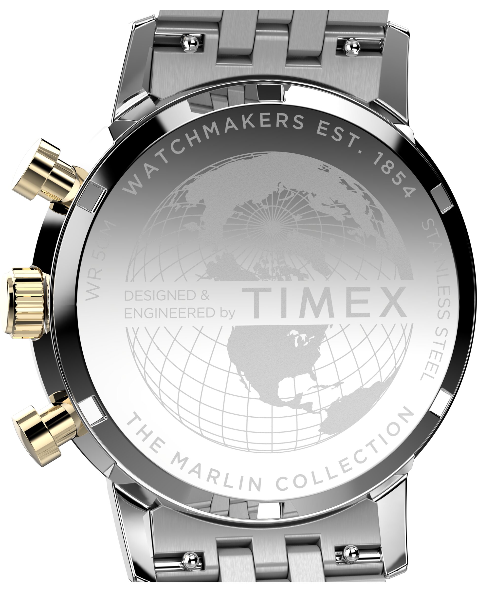 Reloj de hombre marlin tw2w60000 de acero y correa bicolor - Timex - Plata Plata-4