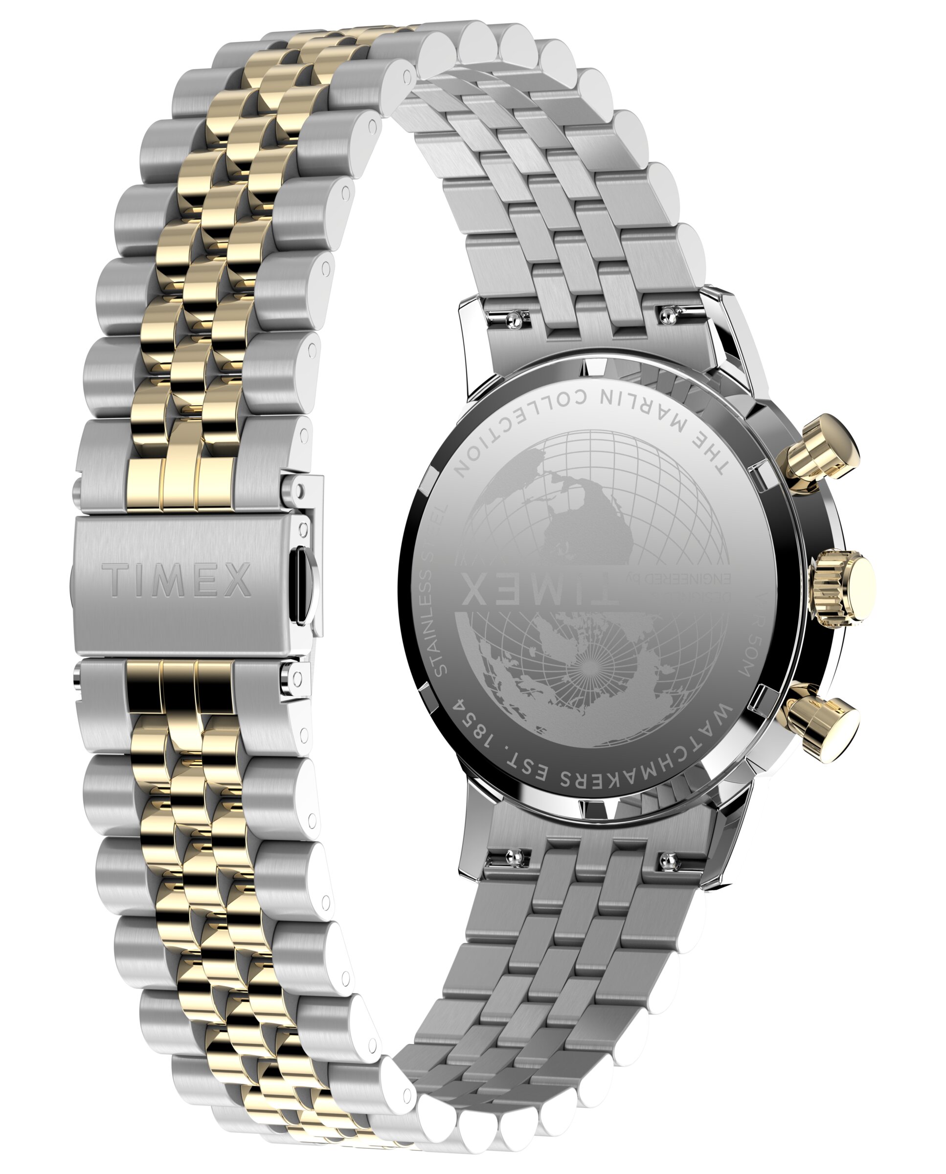 Reloj de hombre marlin tw2w60000 de acero y correa bicolor - Timex - Plata Plata-5