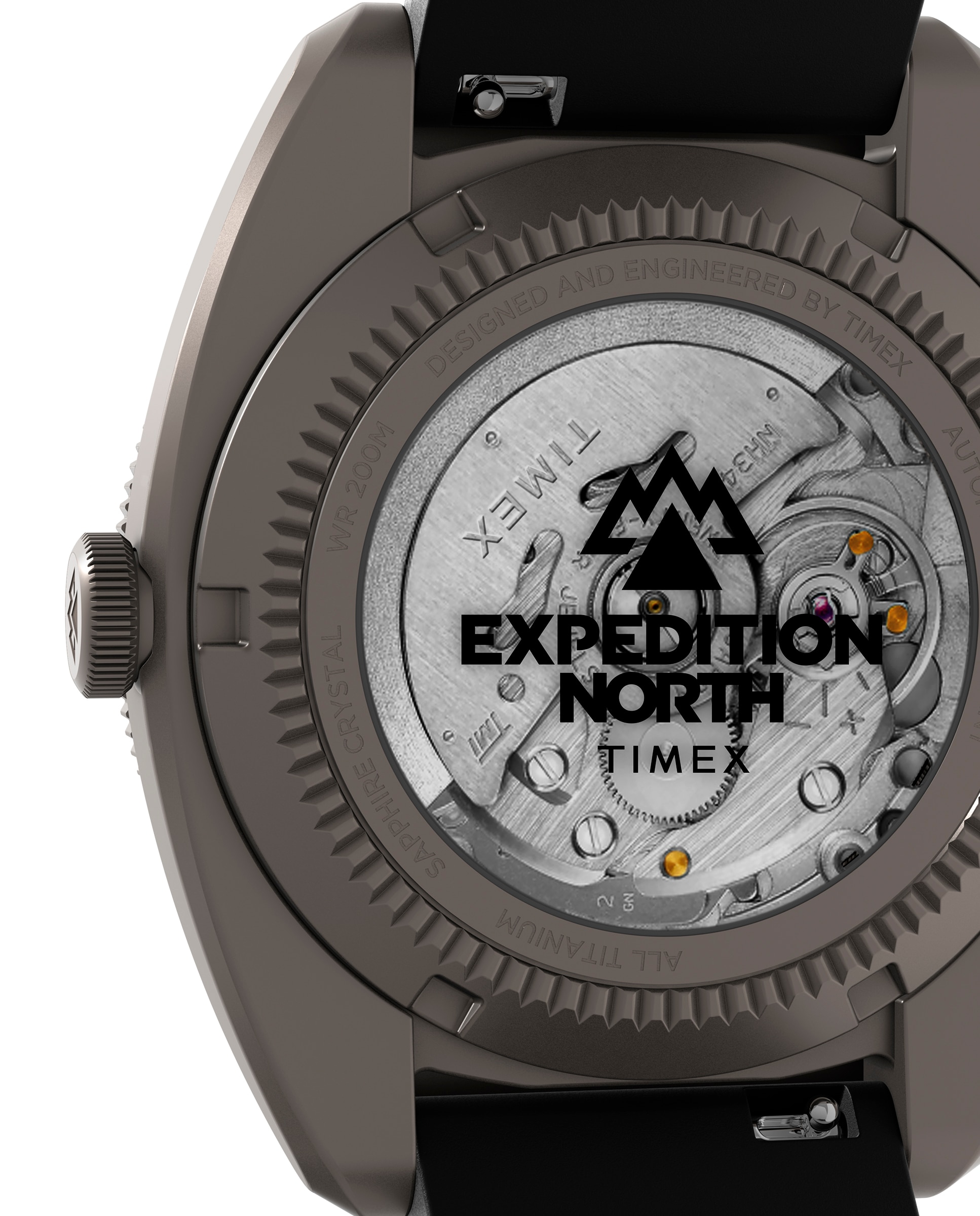 Reloj de hombre expedition north tw2w53000 automático de silicona y correa negra - Timex - Negro Negro-4