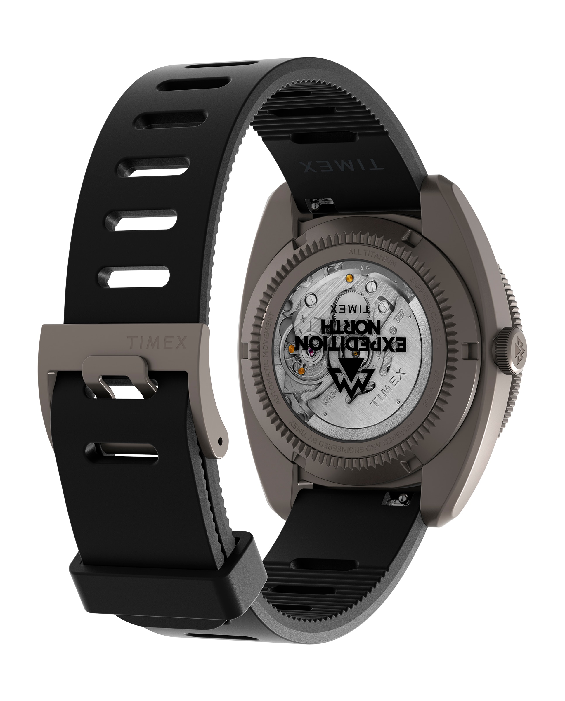Reloj de hombre expedition north tw2w53000 automático de silicona y correa negra - Timex - Negro Negro-5