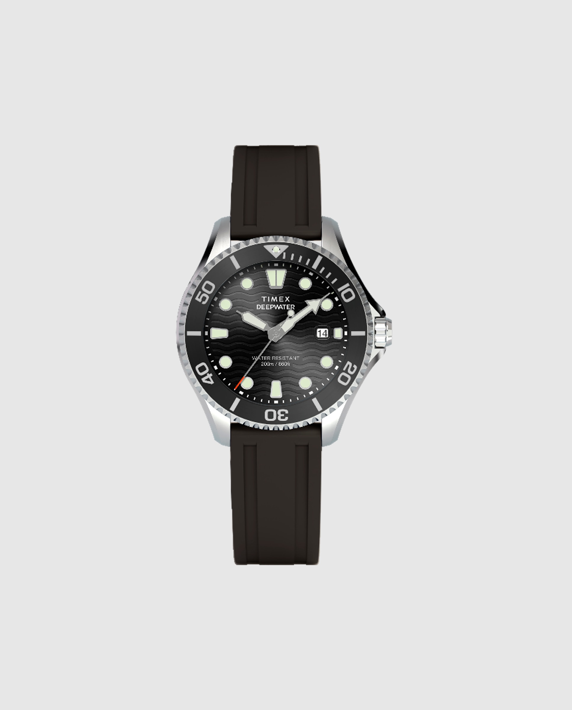 Imagen 0 de Reloj de hombre deep water tw2w81600 de caucho y correa negra Negro