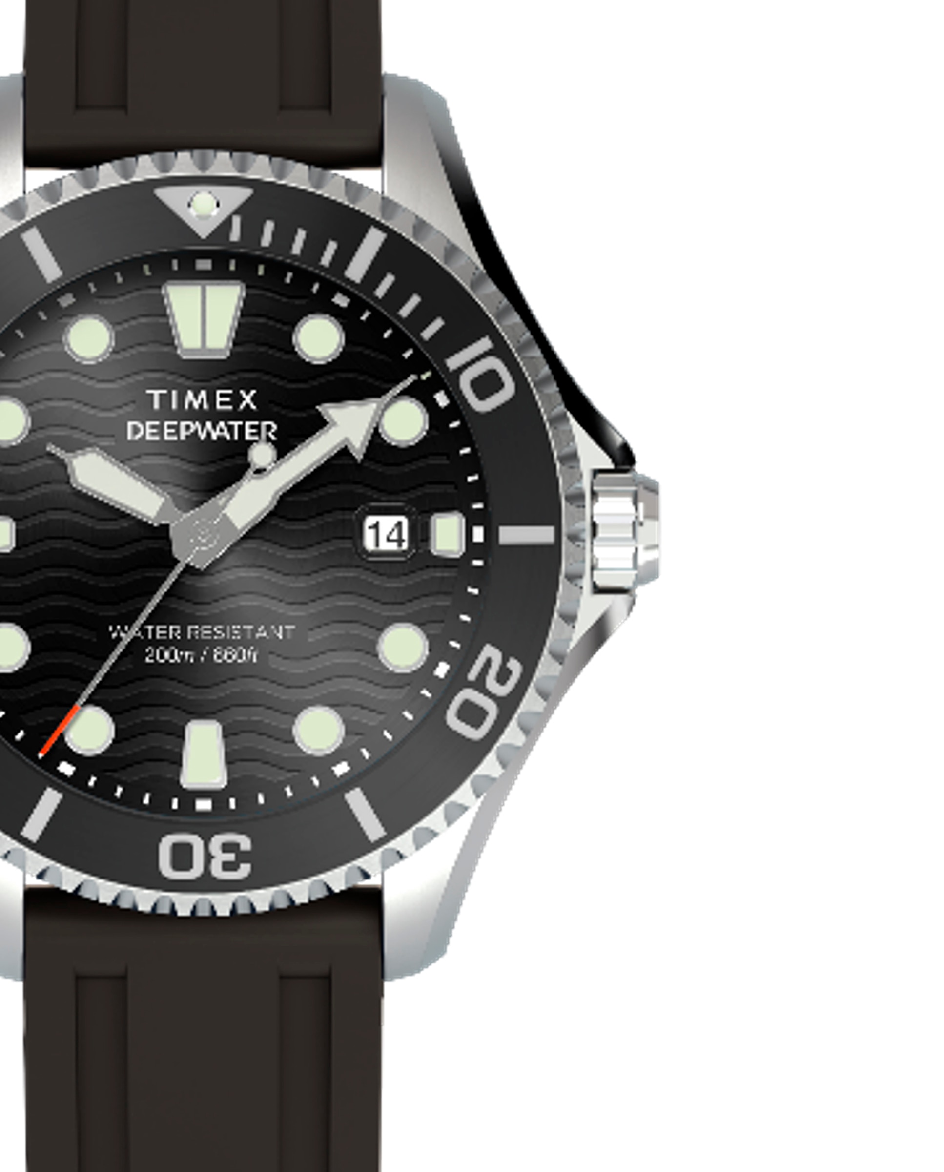 Reloj de hombre deep water tw2w81600 de caucho y correa negra - Timex - Negro Negro-2