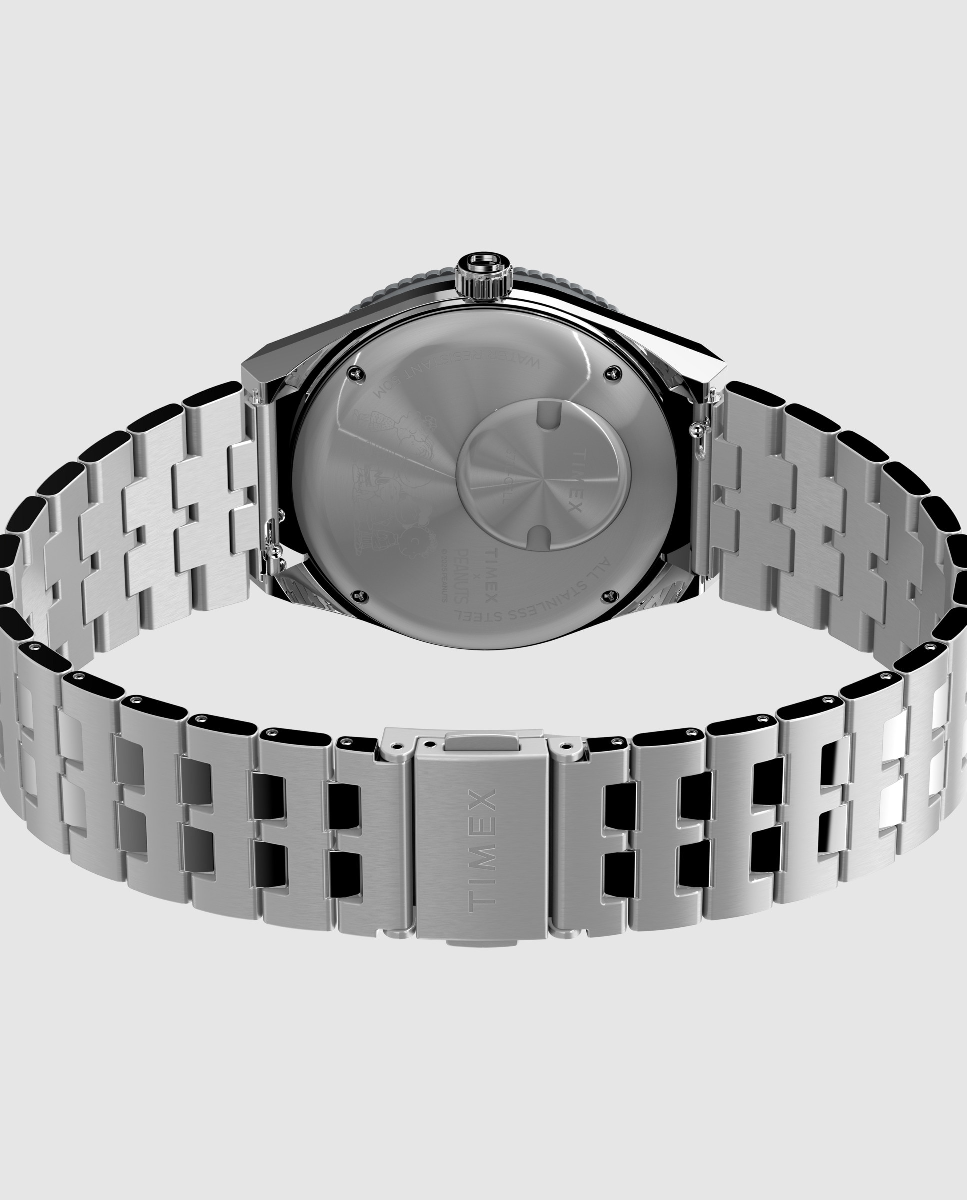 Reloj de hombre peanuts tw2w83300 de acero y correa plateada - Timex - Plata Plata-3