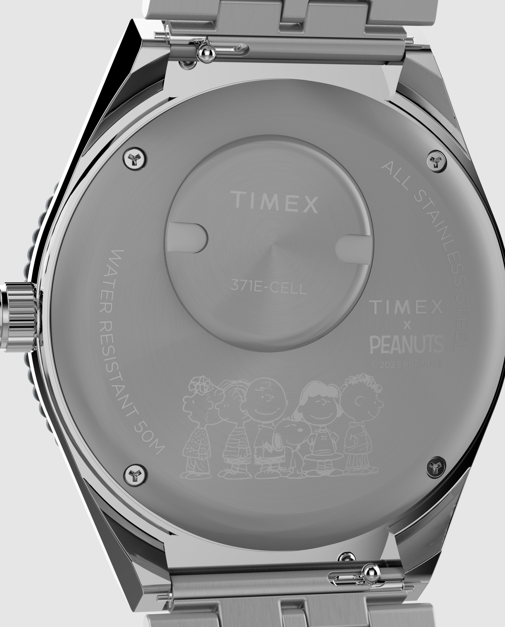 Reloj de hombre peanuts tw2w83300 de acero y correa plateada - Timex - Plata Plata-5