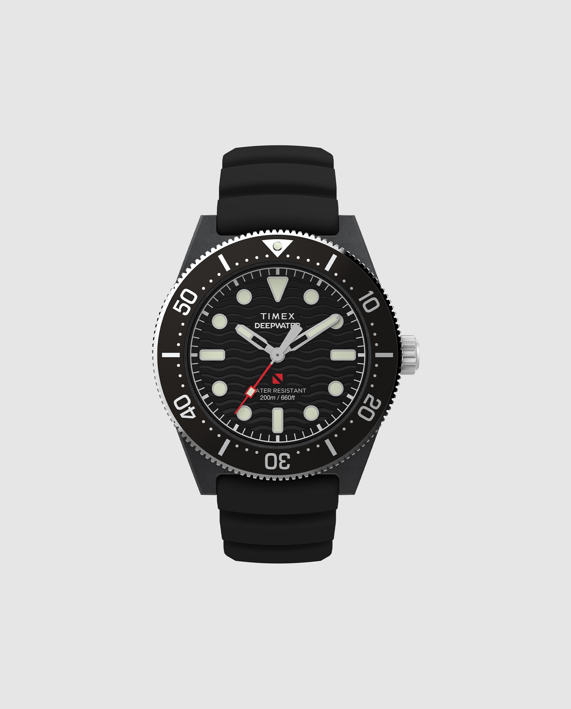 Imagen 0 de Reloj de hombre deep water tw2y02200 de caucho y correa negra Negro