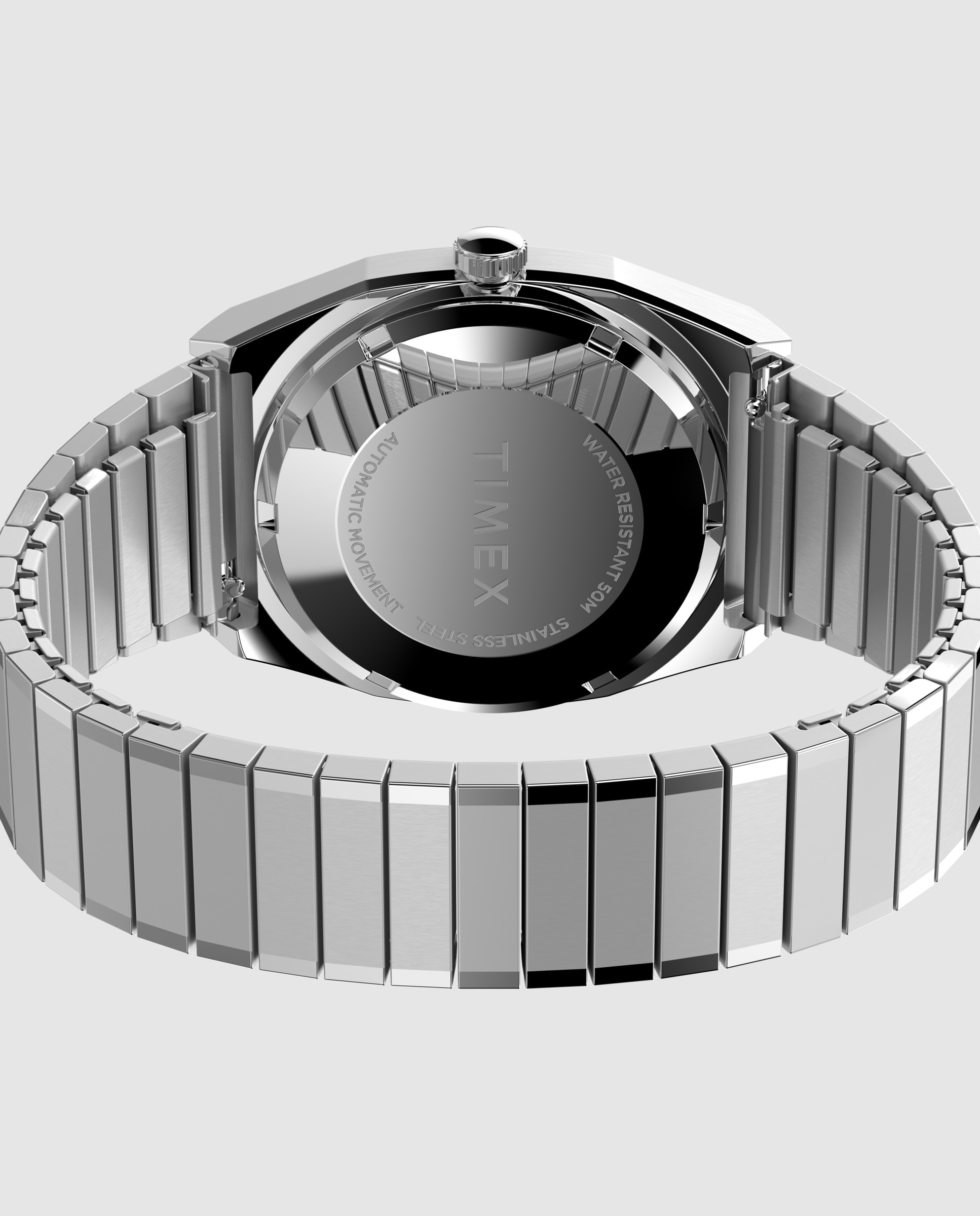 Reloj unisex e line tw2y07400 automático de acero y correa plateada/gris - Timex - Plata Plata-3