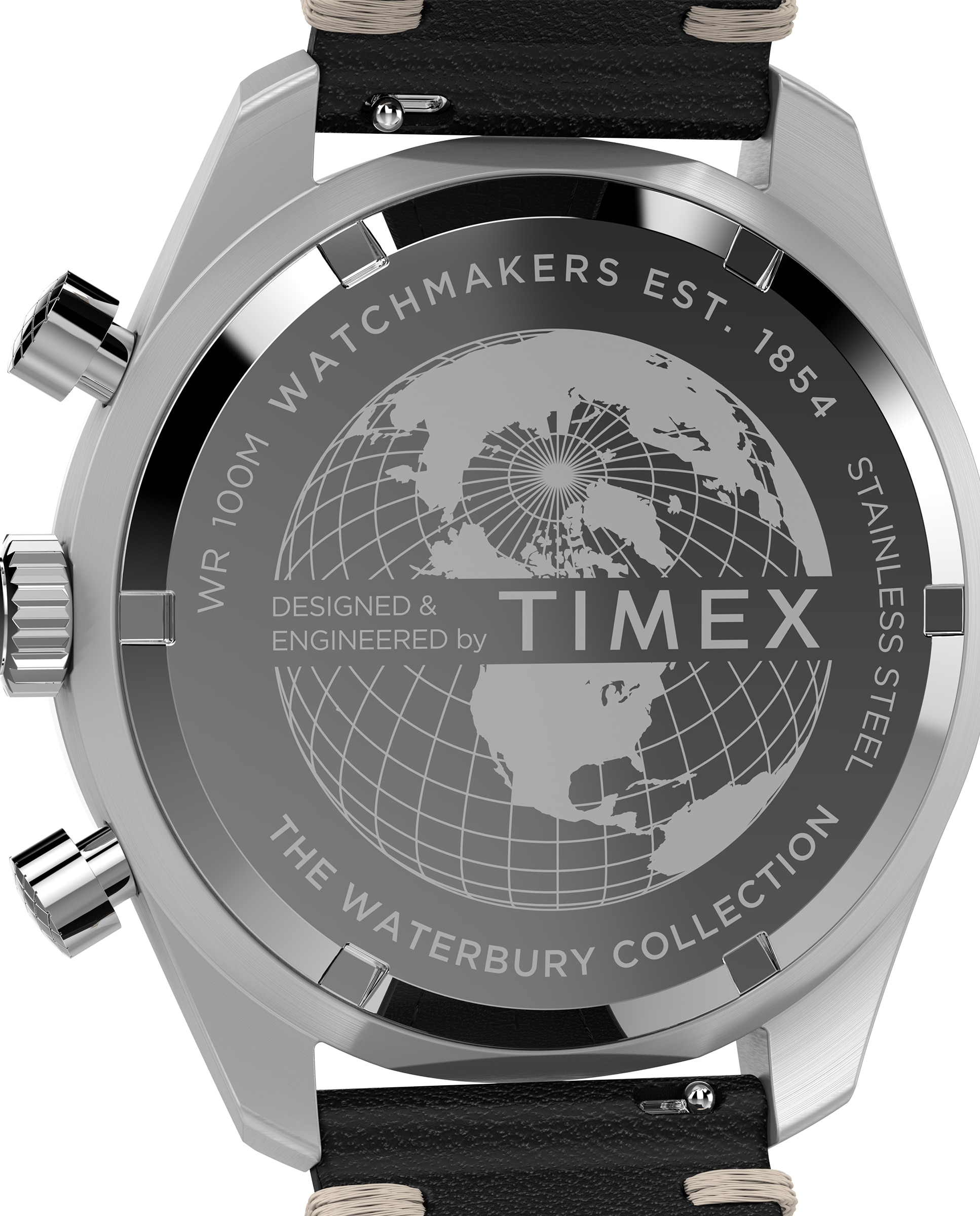 Reloj de hombre waterbury tw2y18600 de piel sintética y correa negra - Timex - Negro Negro-4