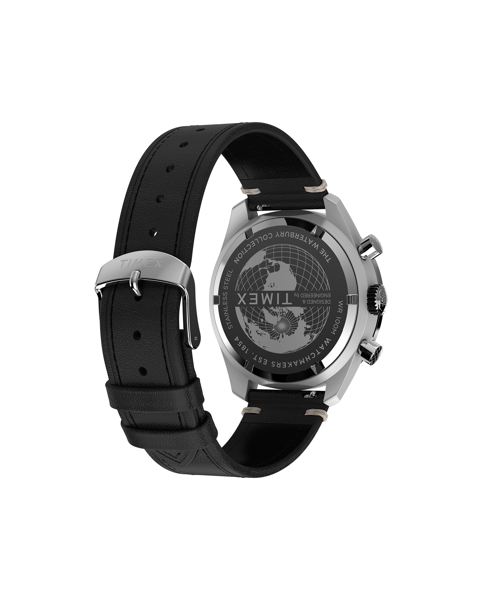 Reloj de hombre waterbury tw2y18600 de piel sintética y correa negra - Timex - Negro Negro-5