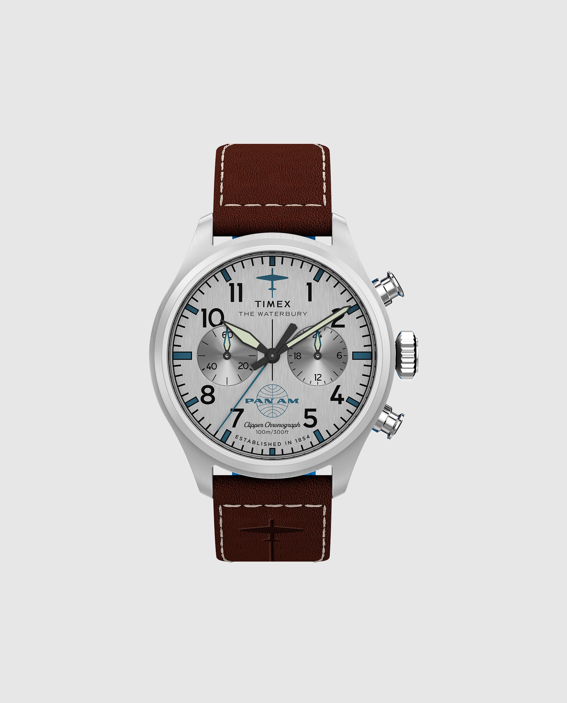 Imagen 0 de Reloj de hombre waterbury tw2y38700 de piel y correa marrón Marrón