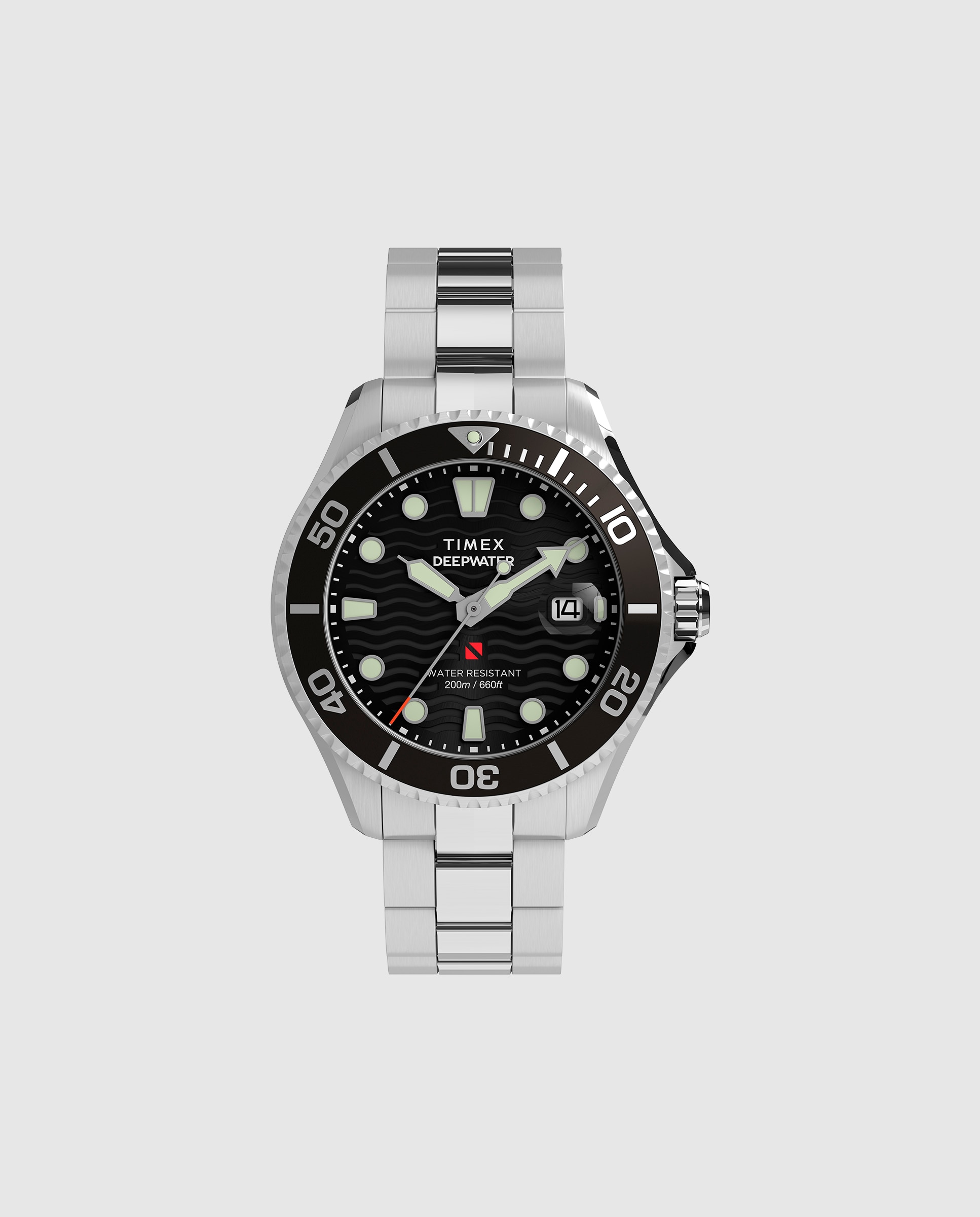Imagen 0 de Reloj de hombre deep water tw2w82000 automático de acero y correa plateada/gris Plata
