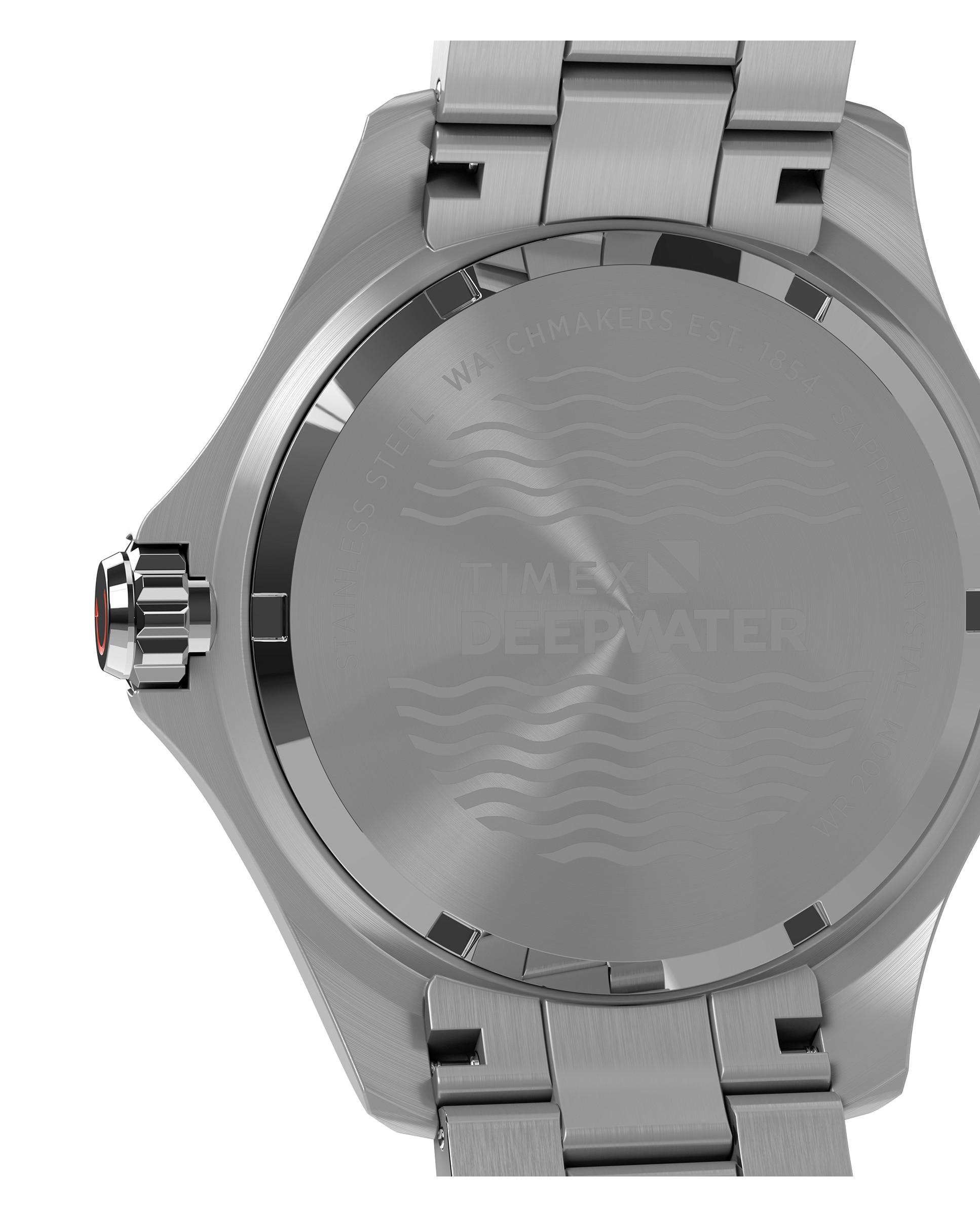 Reloj de hombre deep water tw2w82000 automático de acero y correa plateada/gris - Timex - Plata Plata-4