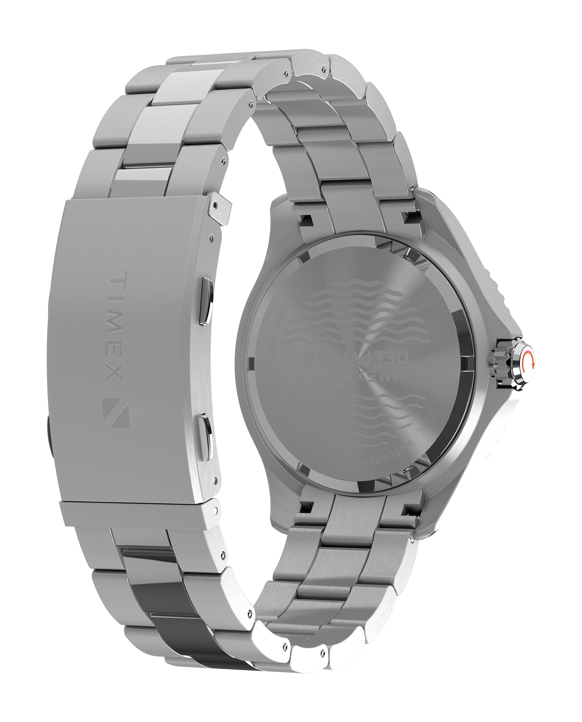 Reloj de hombre deep water tw2w82000 automático de acero y correa plateada/gris - Timex - Plata Plata-5