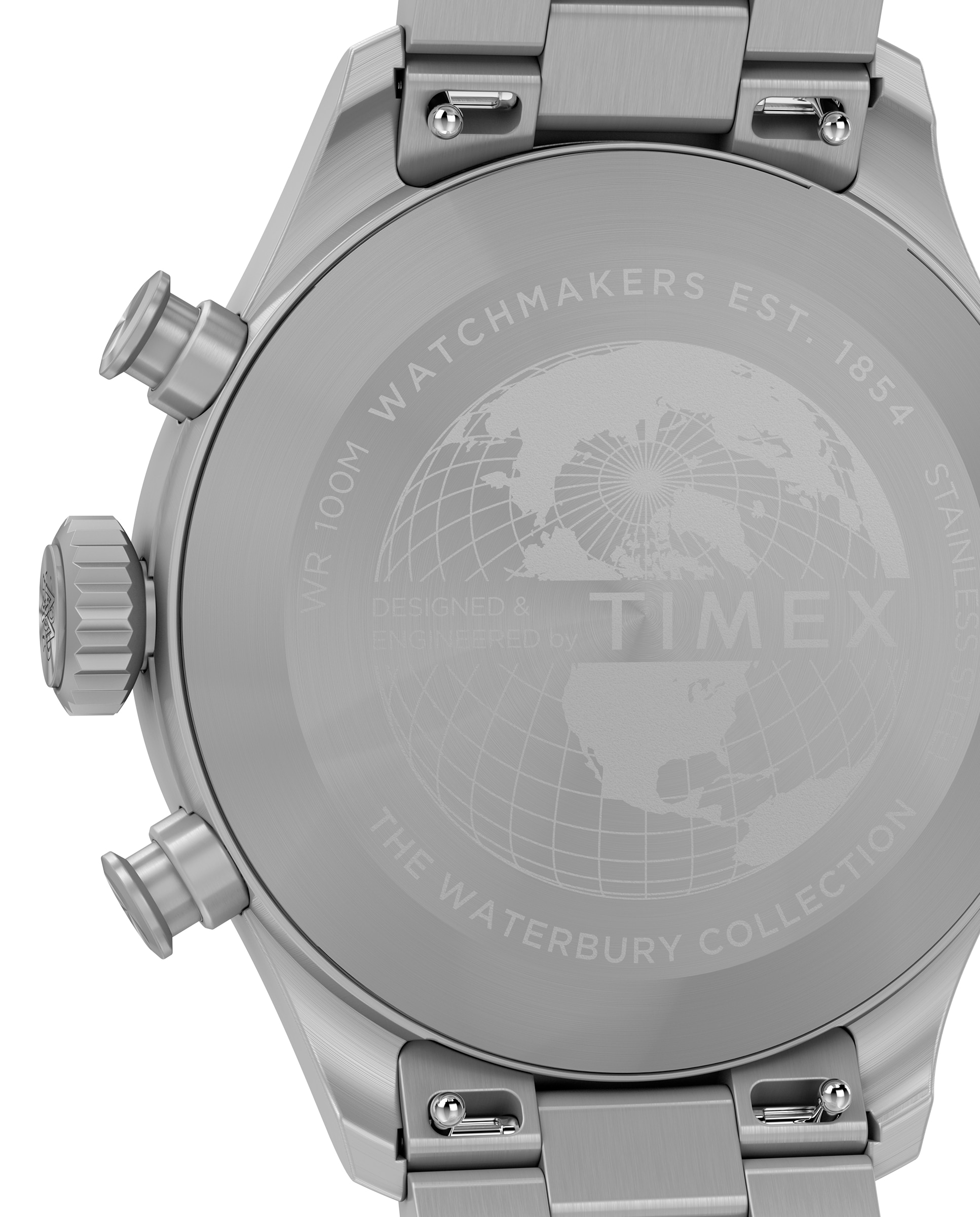 Reloj de hombre waterbury tw2y19100 de acero y correa plateada/gris - Timex - Plata Plata-4