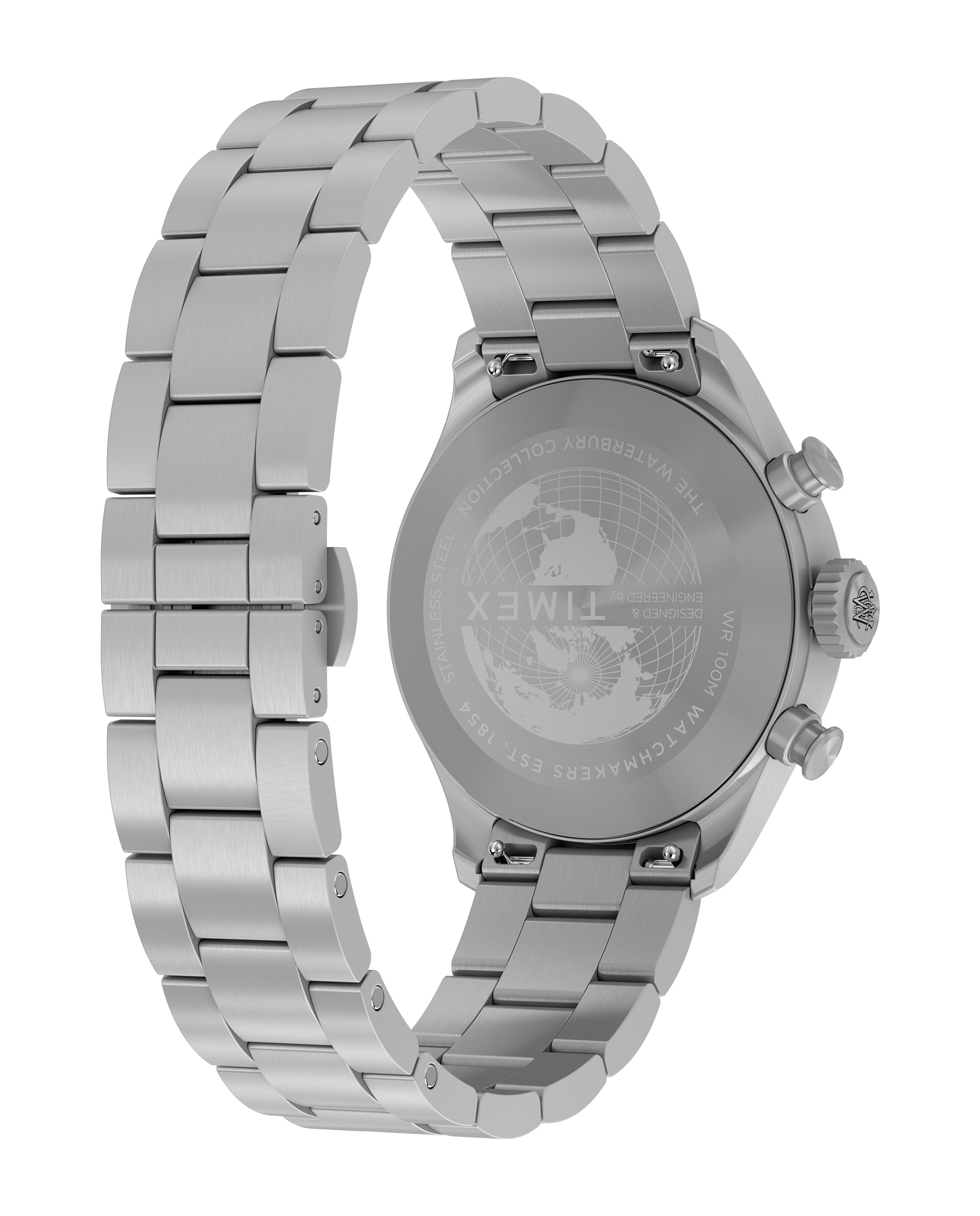 Reloj de hombre waterbury tw2y19100 de acero y correa plateada/gris - Timex - Plata Plata-5