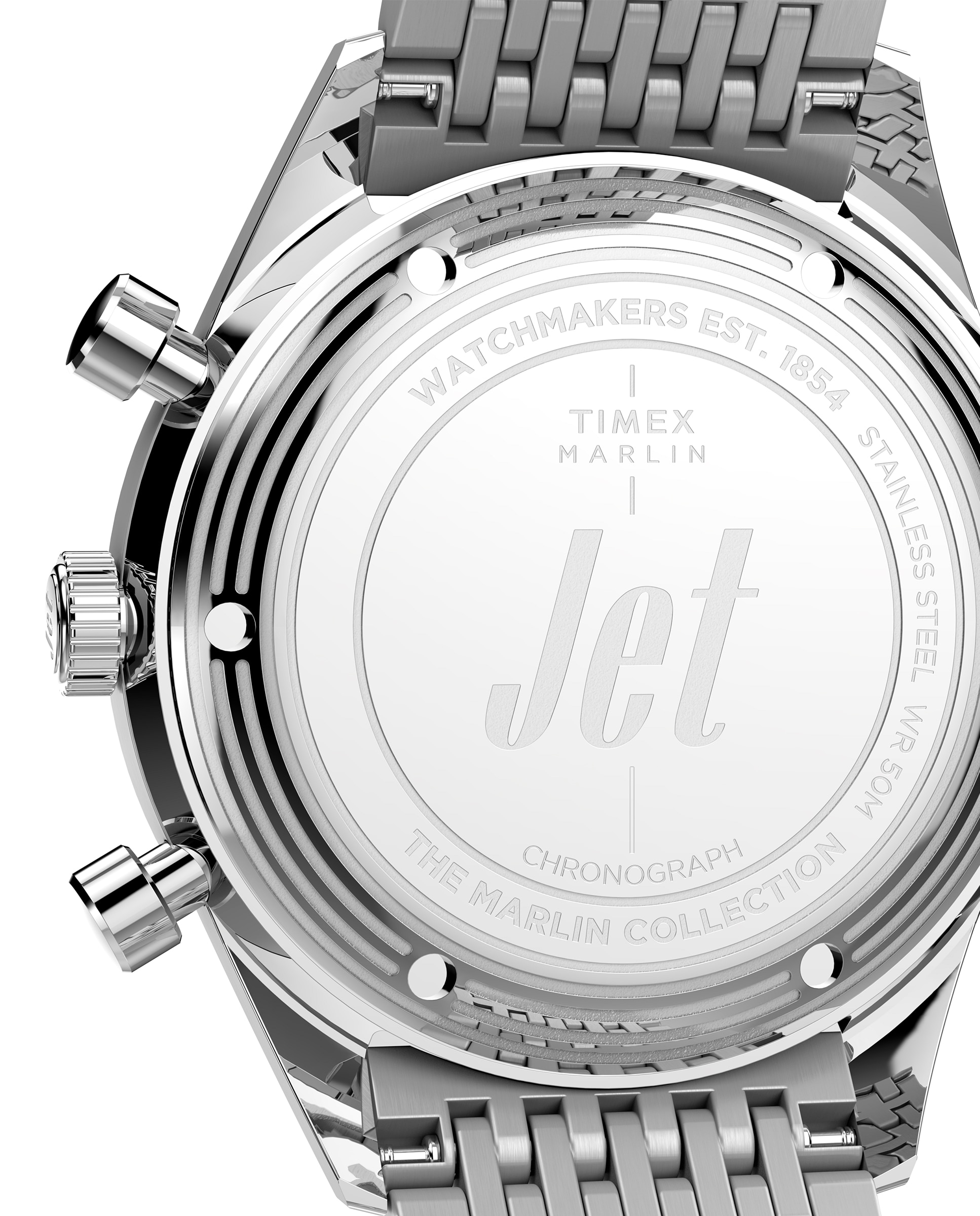 Reloj de hombre marlin tw2y24600 de acero y correa plateada/gris - Timex - Plata Plata-4