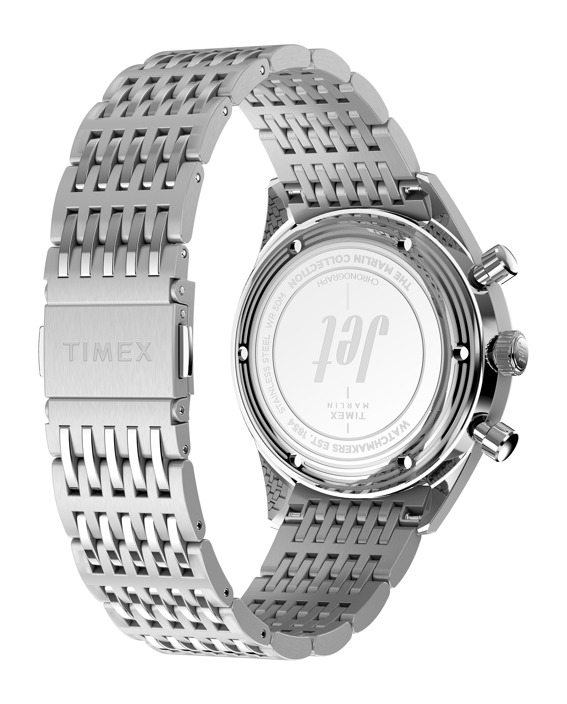 Reloj de hombre marlin tw2y24600 de acero y correa plateada/gris - Timex - Plata Plata-5