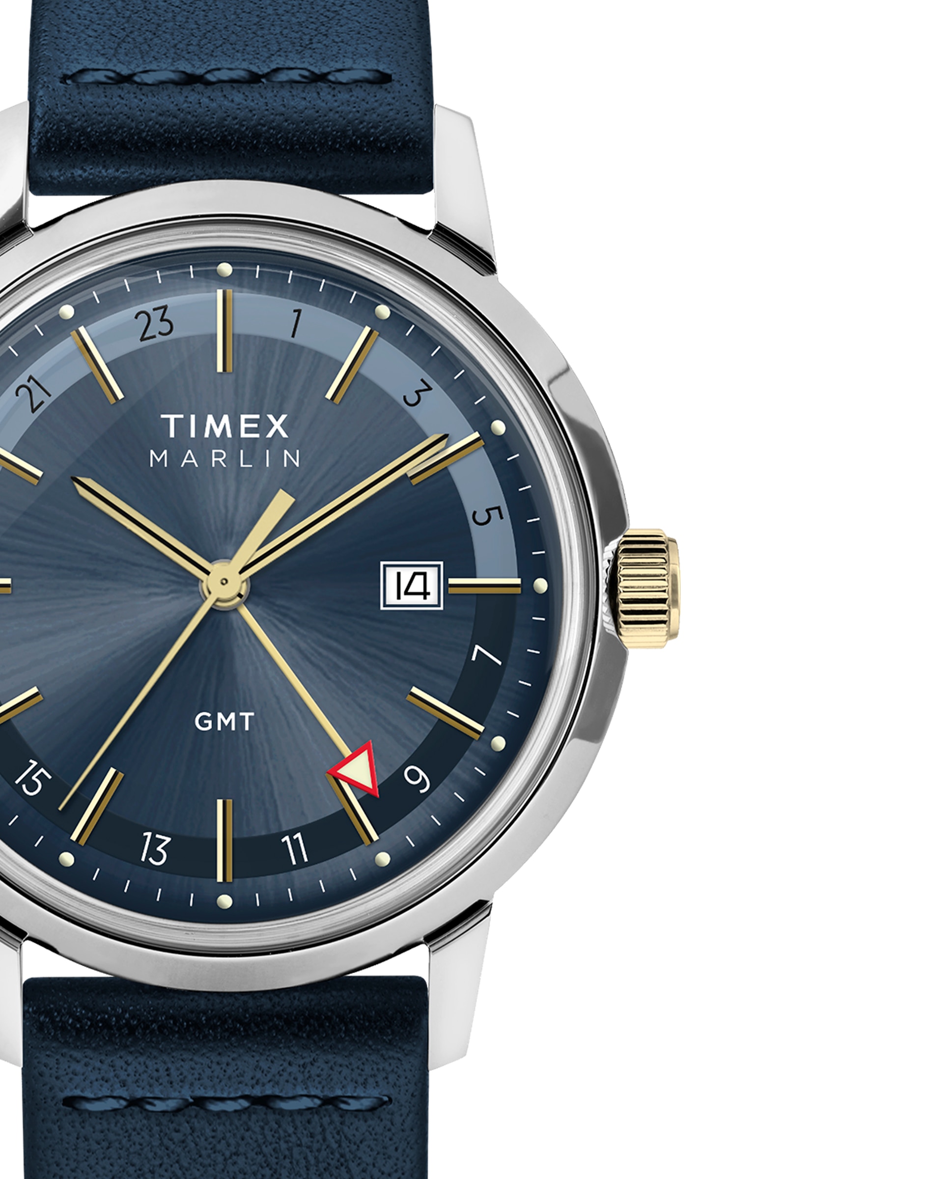 Reloj de hombre marlin tw2y47900 de piel sintética y correa - Timex - Azul Azul-2