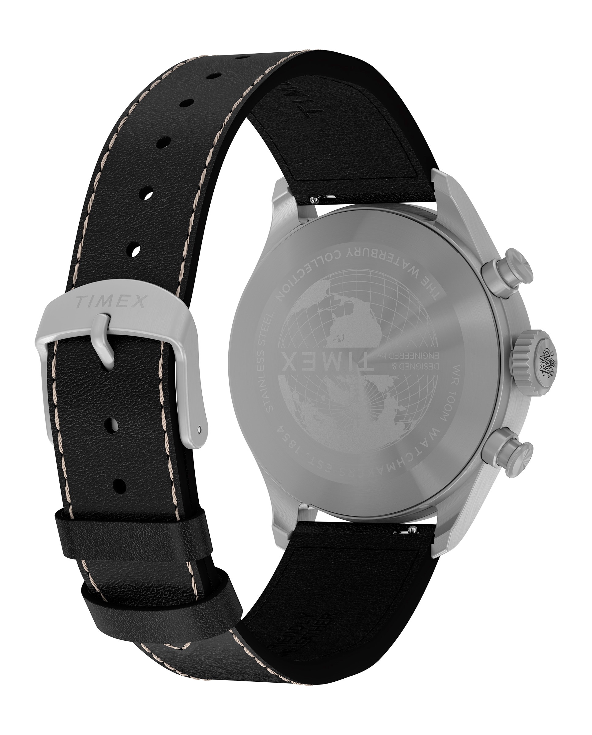 Reloj de hombre waterbury tw2y19000 de piel y correa negra - Timex - Negro Negro-5