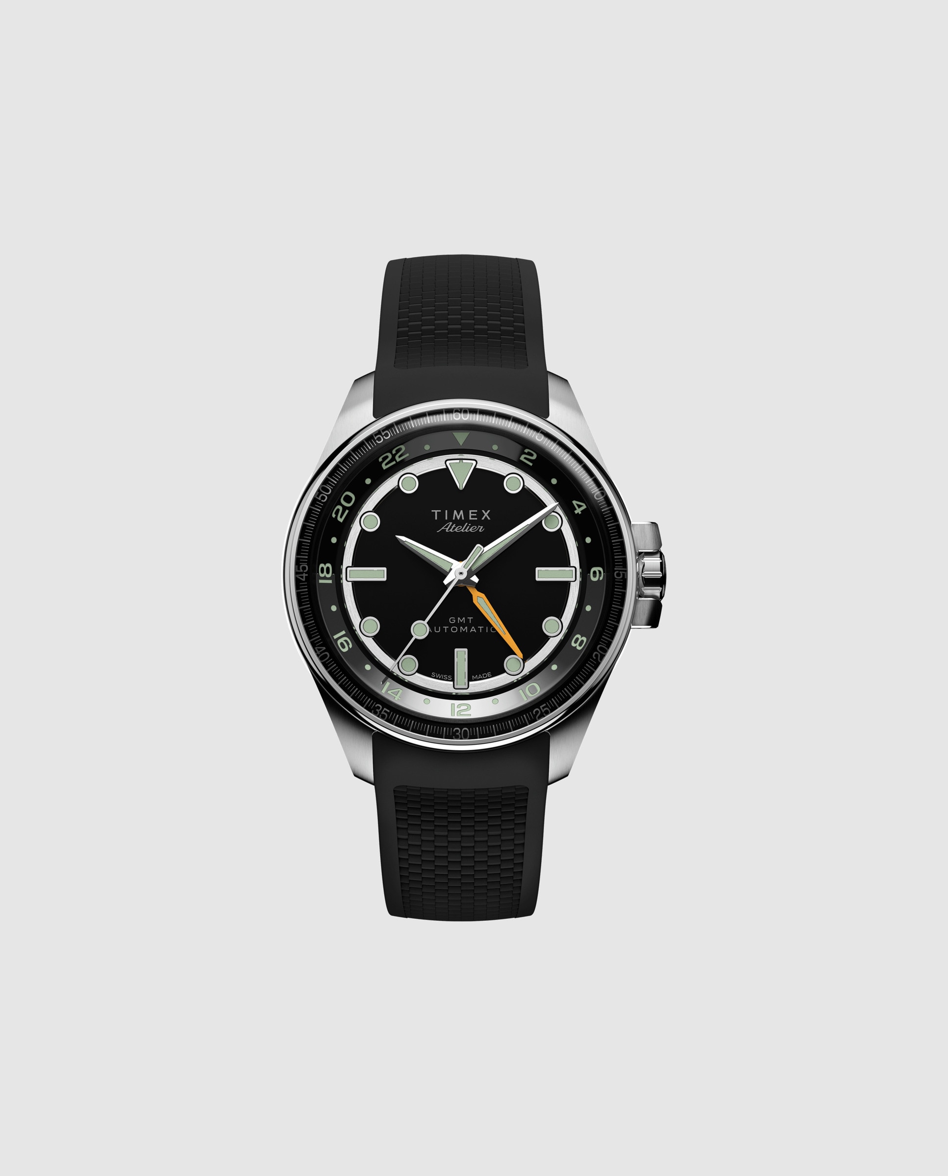 Imagen 0 de Reloj de hombre atelier tw2y72400 automático de silicona y correa negra Negro