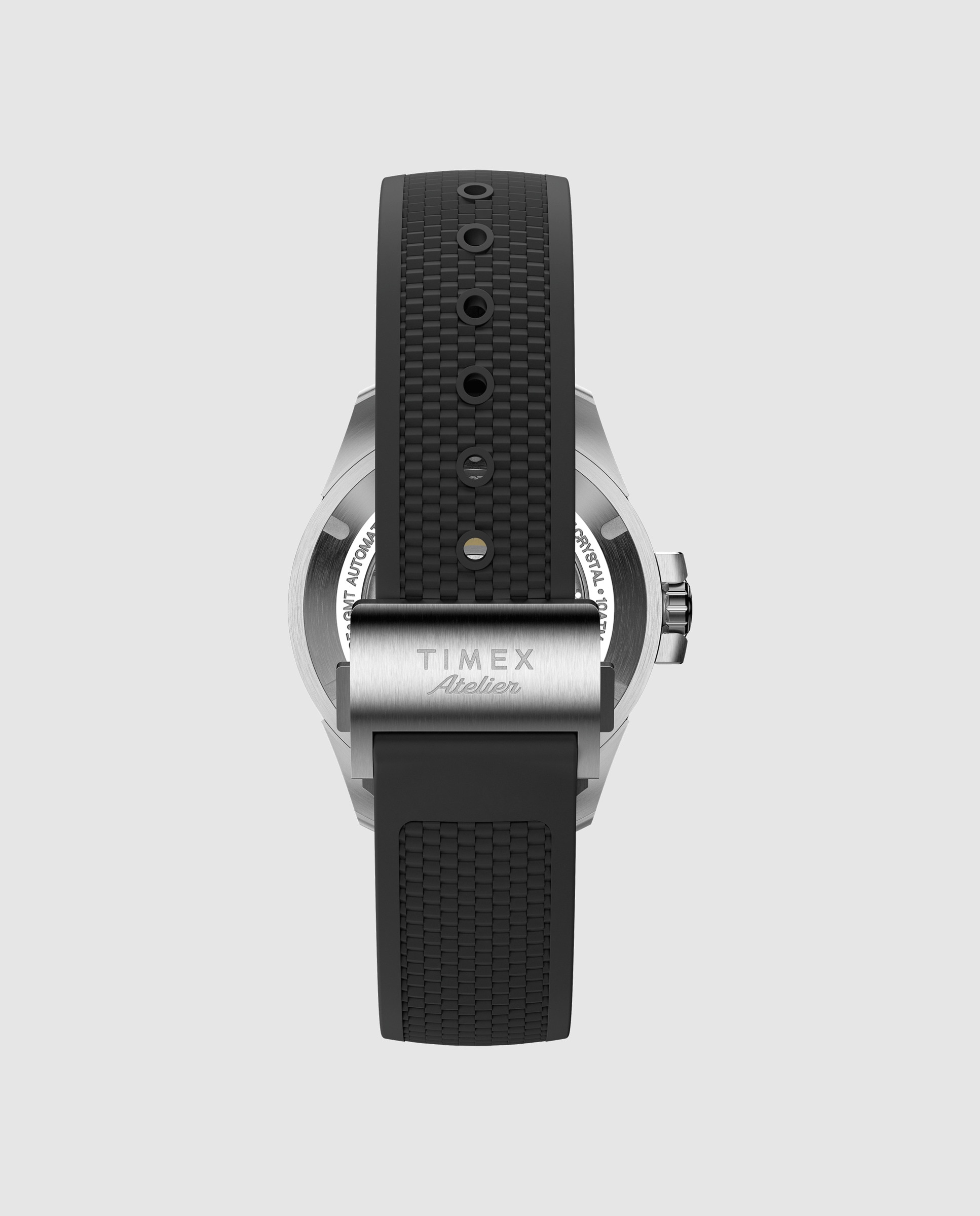 Reloj de hombre atelier tw2y72400 automático de silicona y correa negra - Timex - Negro Negro-4