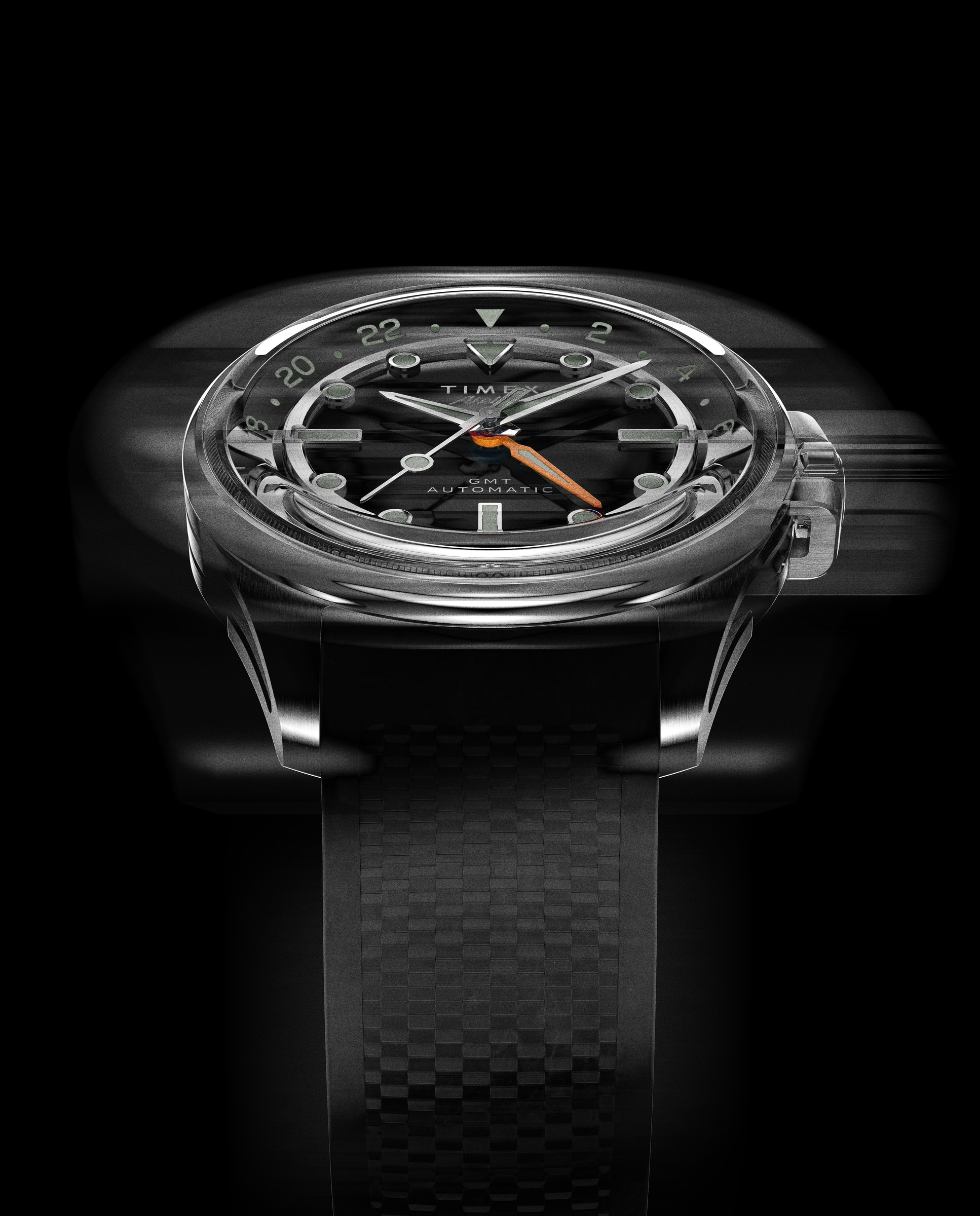 Reloj de hombre atelier tw2y72400 automático de silicona y correa negra - Timex - Negro Negro-6