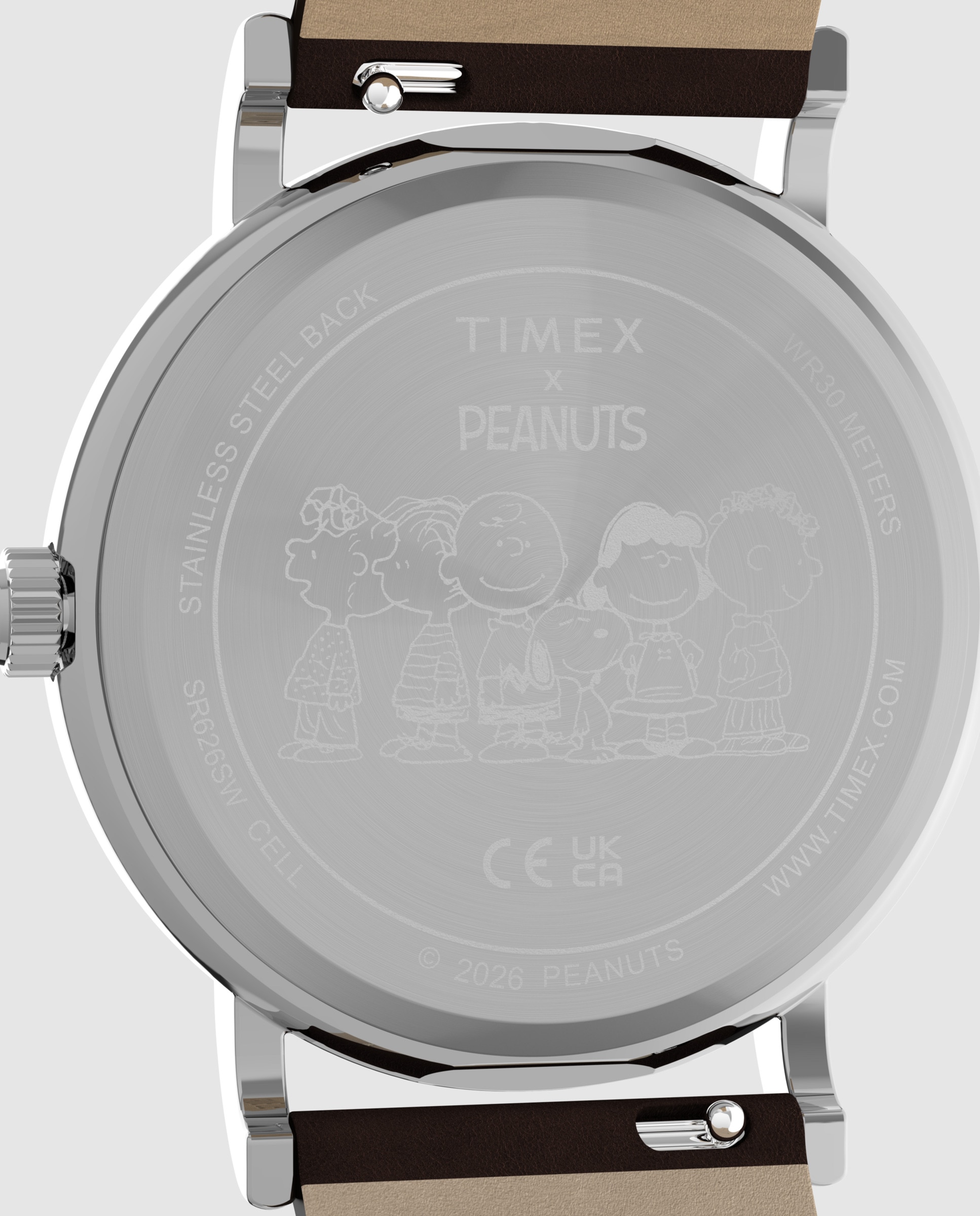 Reloj de hombre peanuts tw2y51500 de piel sintética y correa - Timex - Marrón Marrón-4