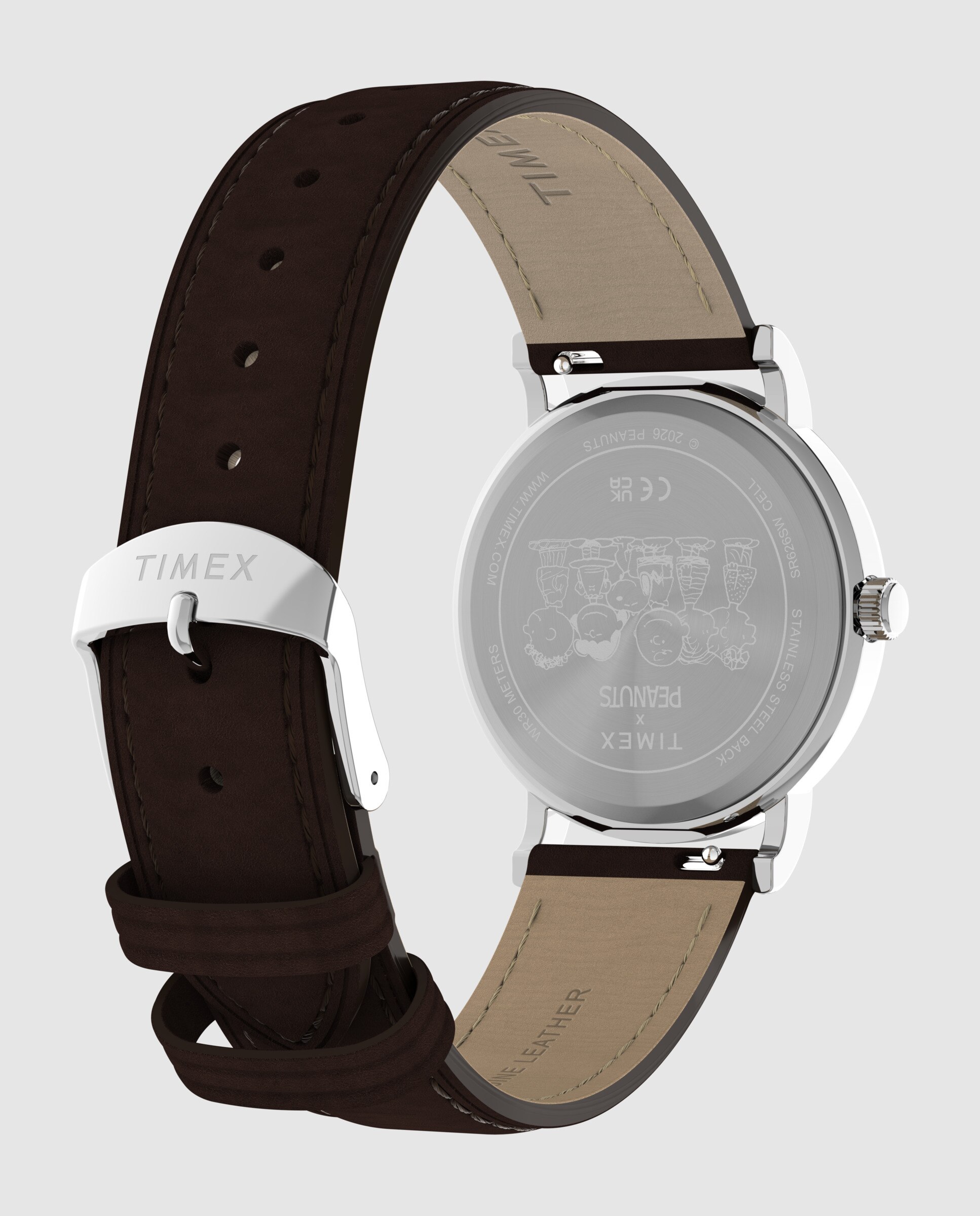 Reloj de hombre peanuts tw2y51500 de piel sintética y correa - Timex - Marrón Marrón-5