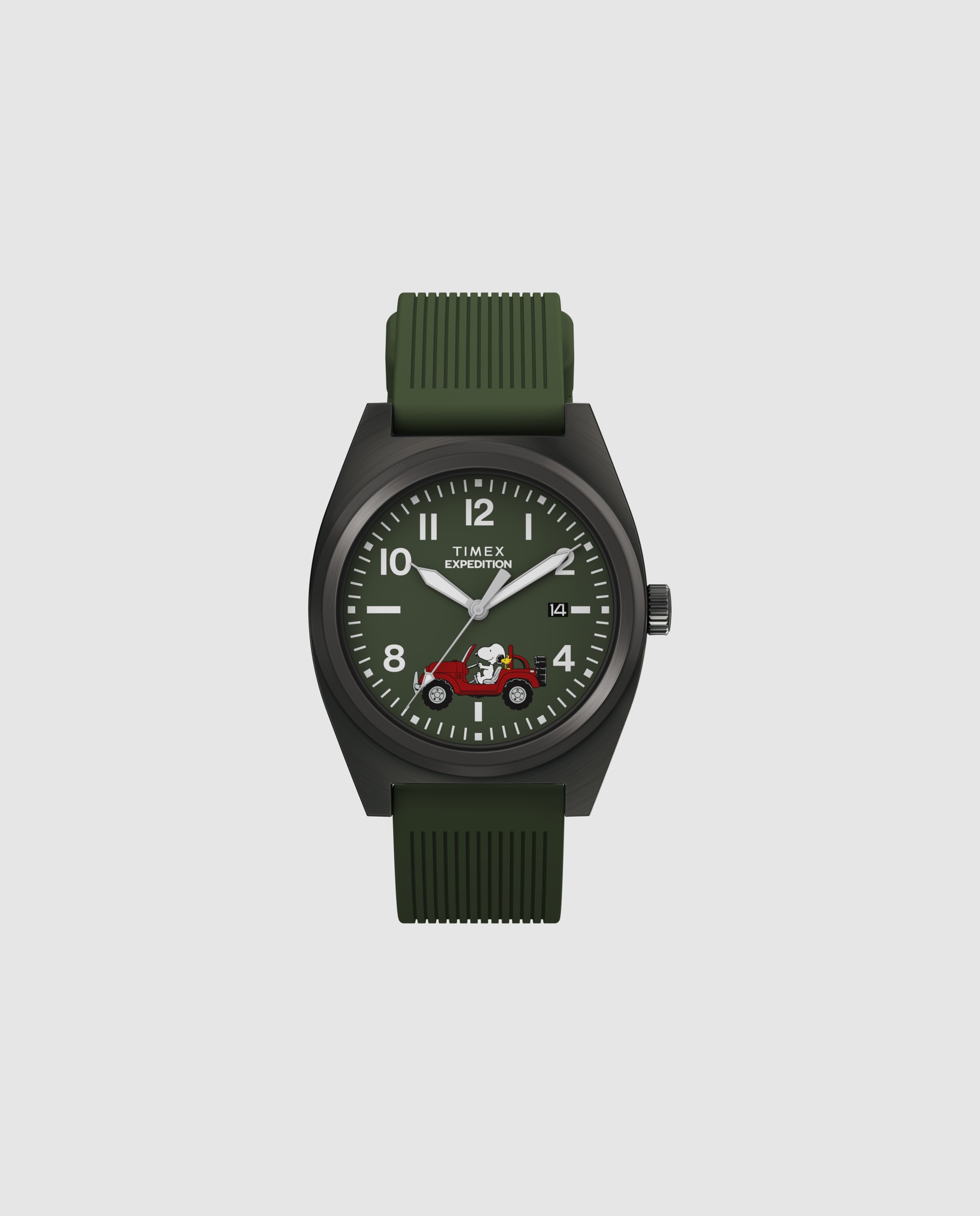 Imagen 0 de Reloj de hombre peanuts tw2y52500 de silicona y correa verde Verde