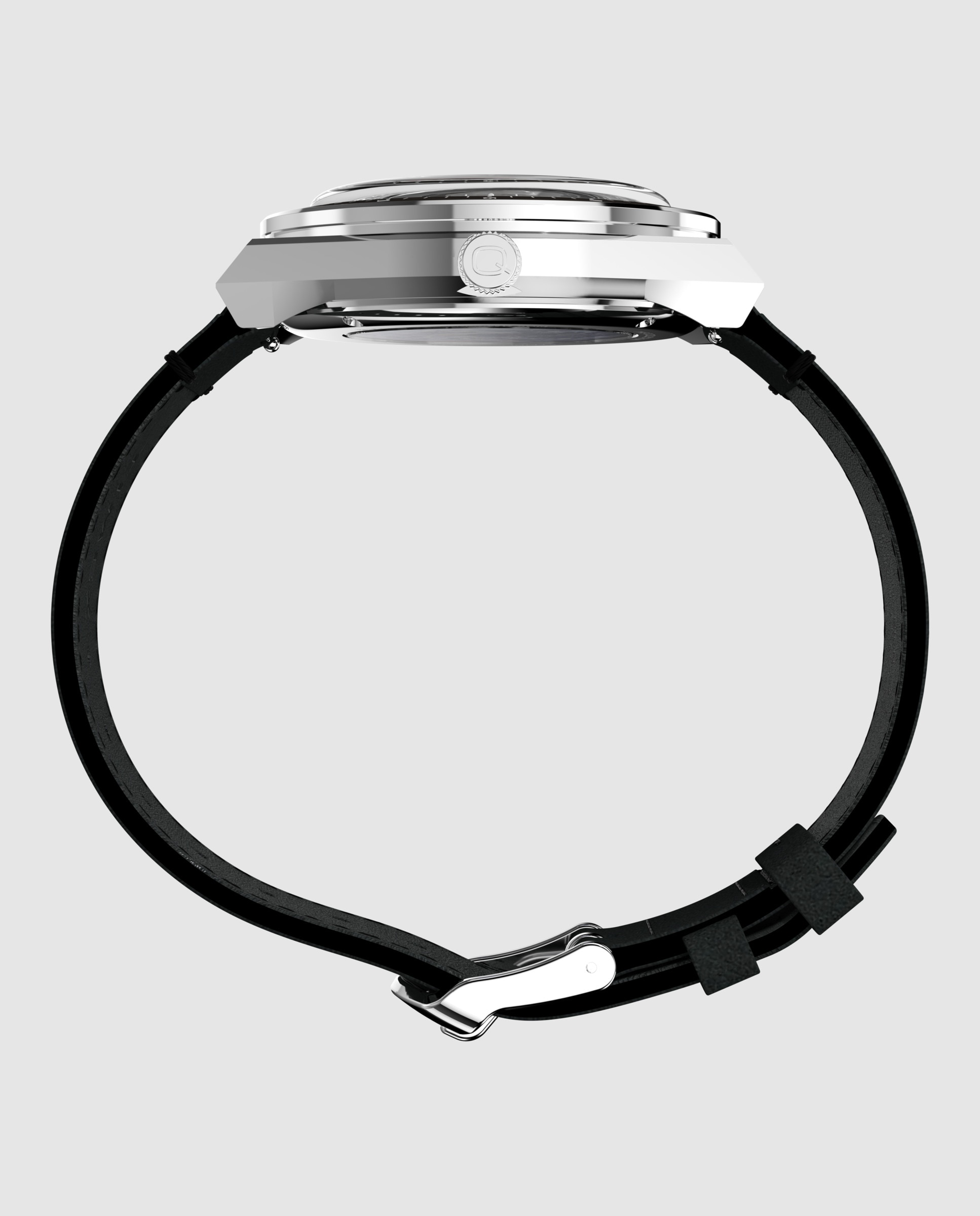 Reloj de hombre q timex tw2y56800 de piel sintética - Negro / Plata Negro / Plata-2