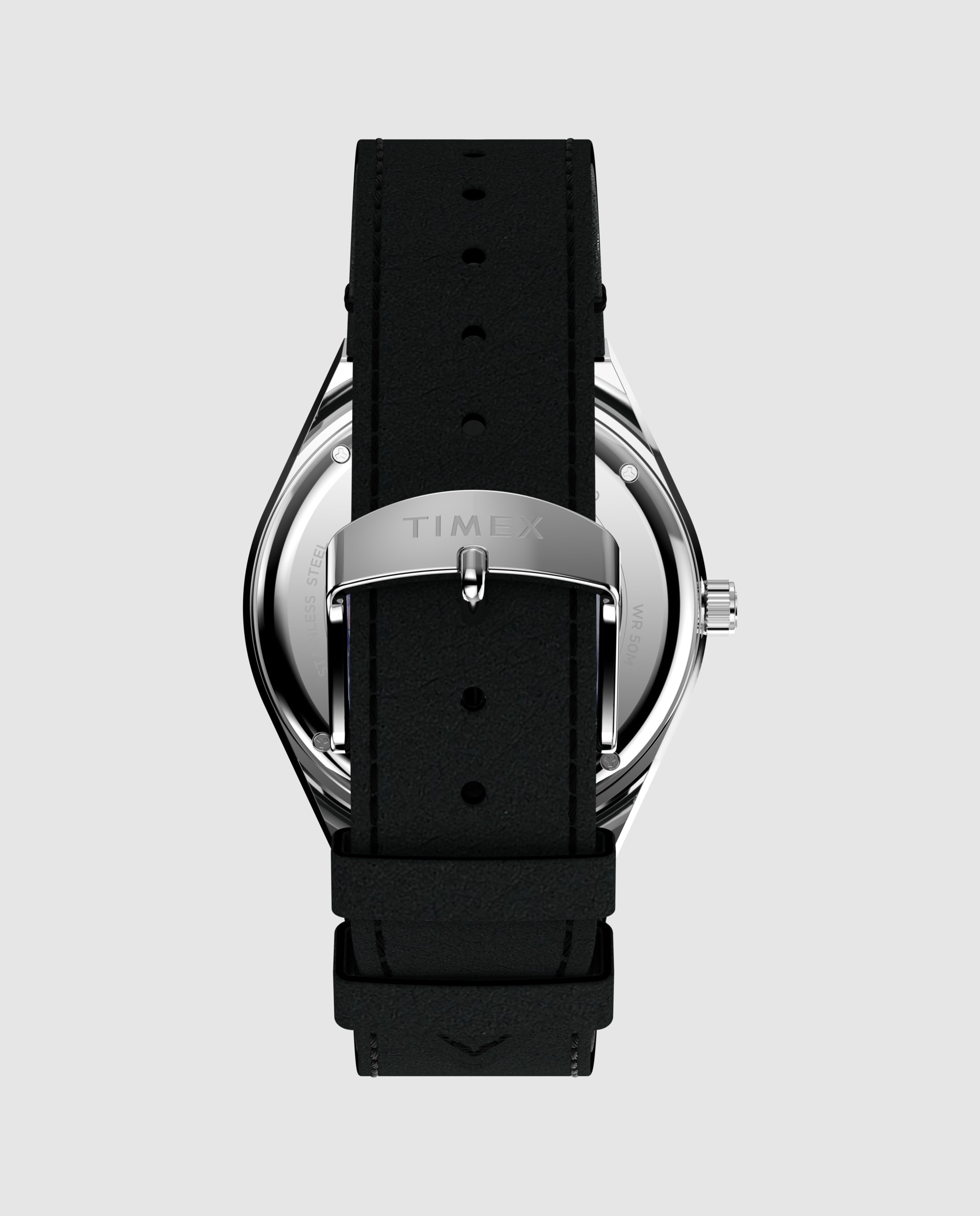 Reloj de hombre q timex tw2y56800 de piel sintética - Negro / Plata Negro / Plata-4