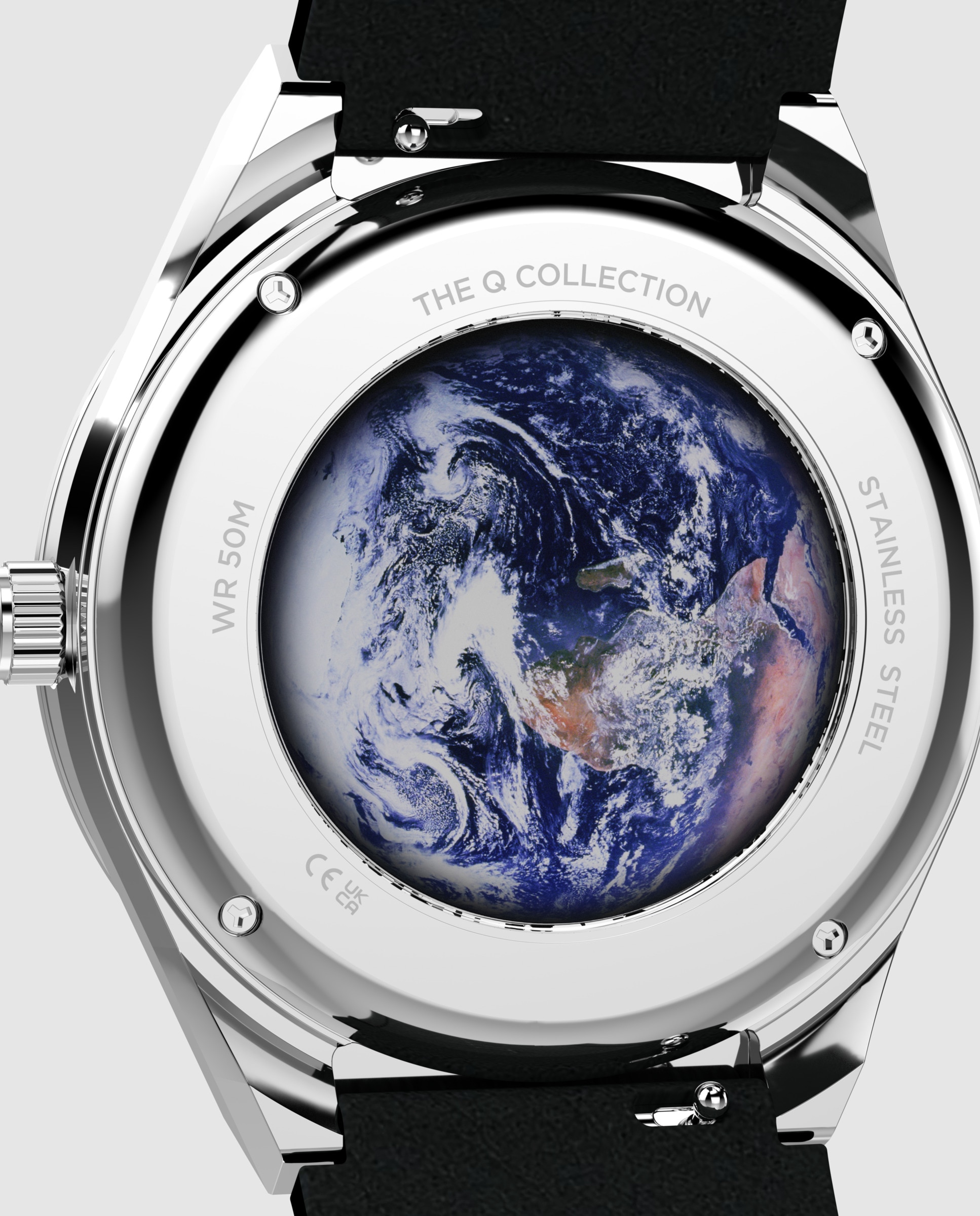 Reloj de hombre q timex tw2y56800 de piel sintética - Negro / Plata Negro / Plata-5