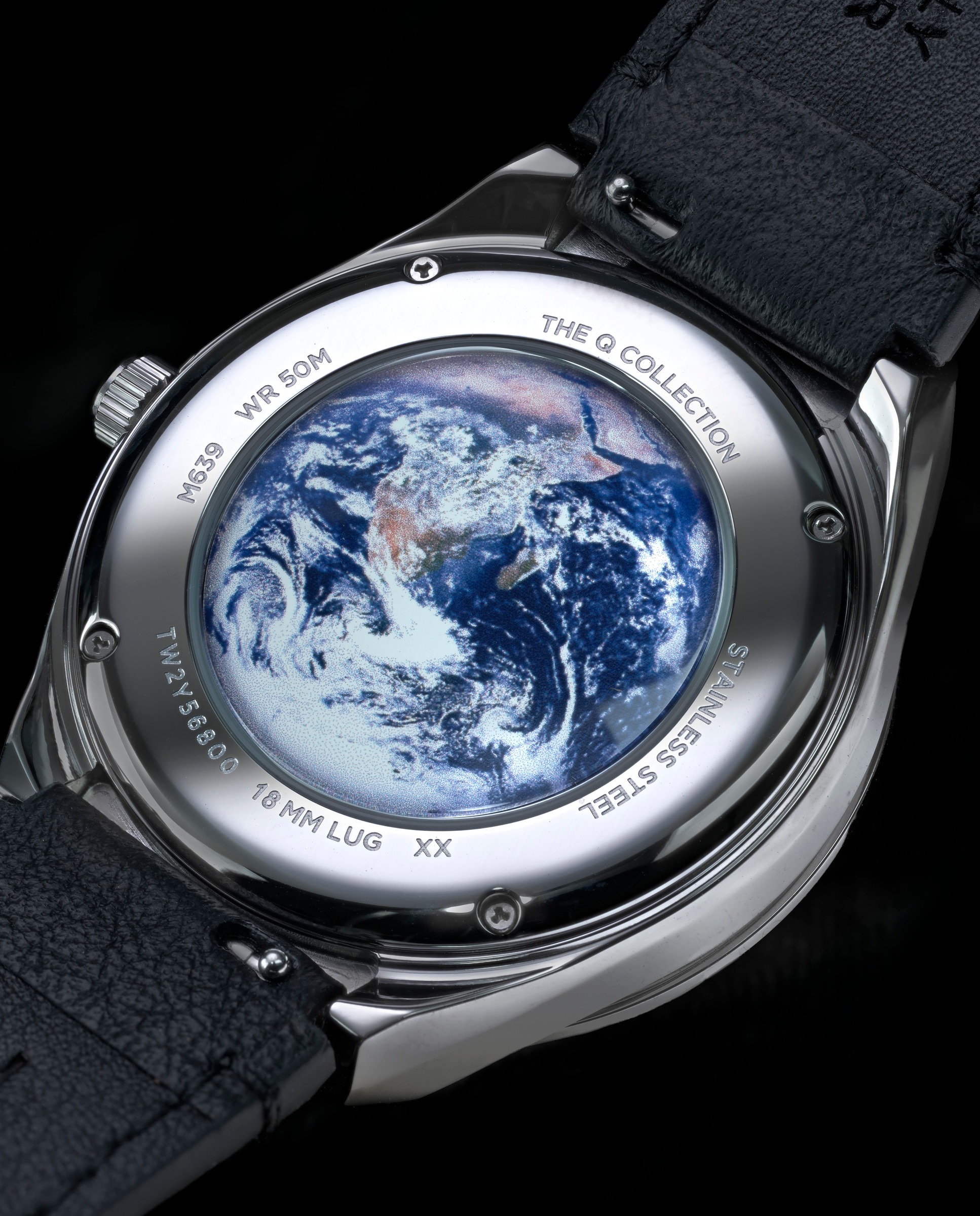 Reloj de hombre q timex tw2y56800 de piel sintética - Negro / Plata Negro / Plata-6