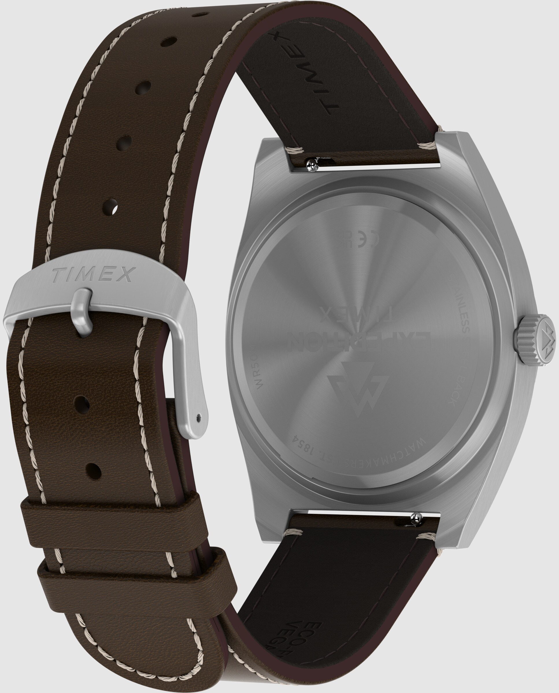Reloj de hombre expedition north tw2y30600 de ecopiel y correa - Timex - Marrón Marrón-3