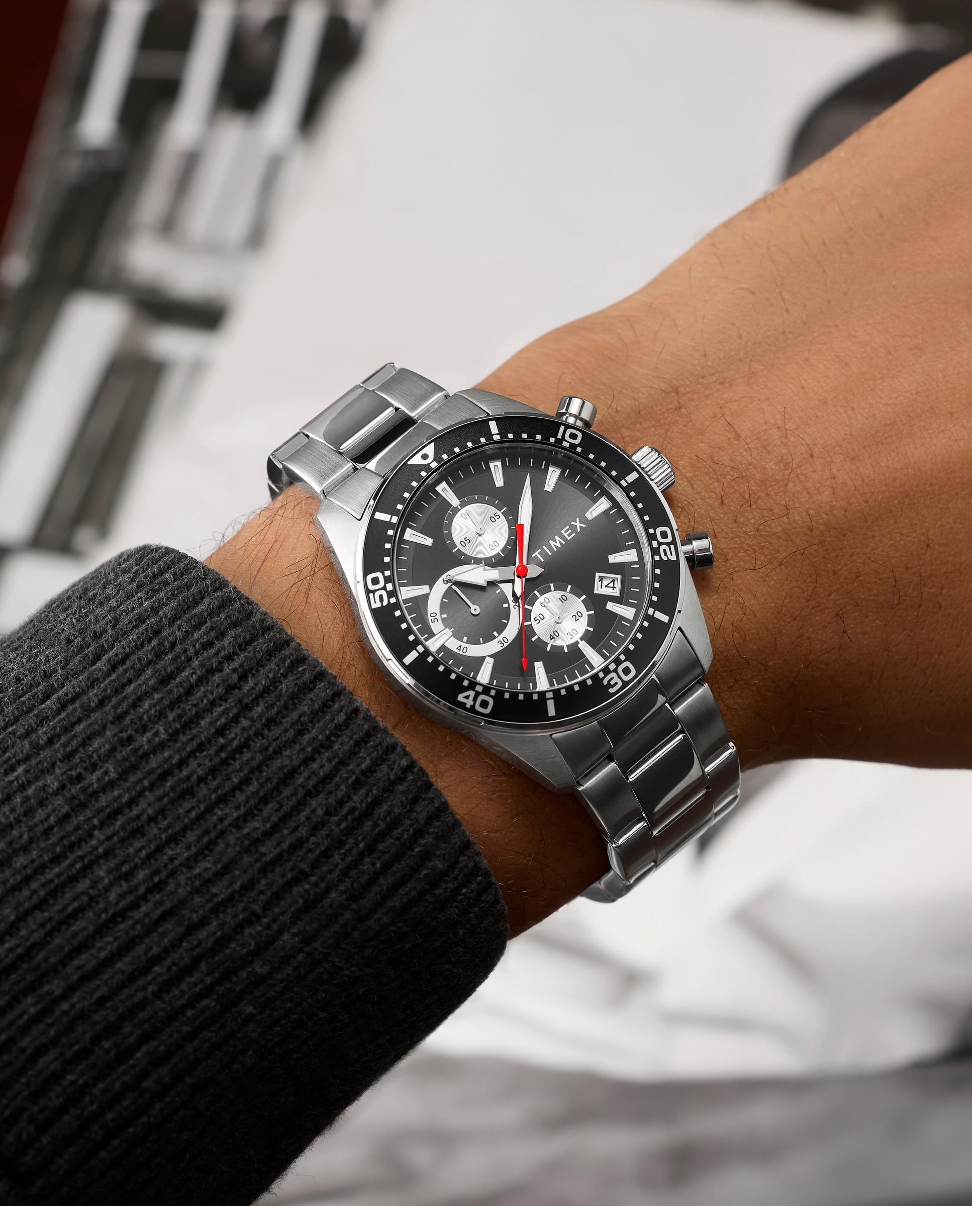 Reloj de hombre trend tw2y56900 de acero y correa plateada/gris - Timex - Plata Plata-6