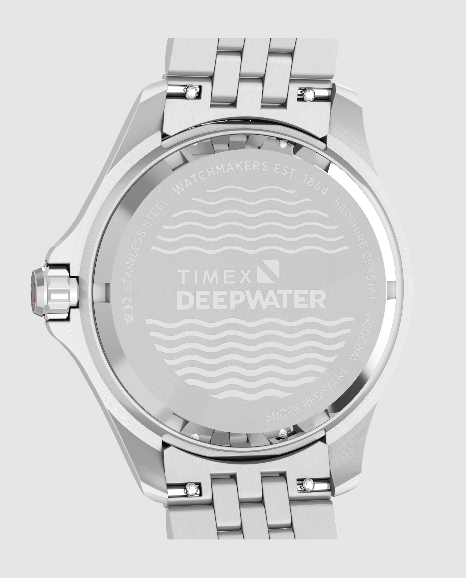 Reloj de hombre deep water tw2y63900 de acero y correa plateada/gris - Timex - Plata Plata-4