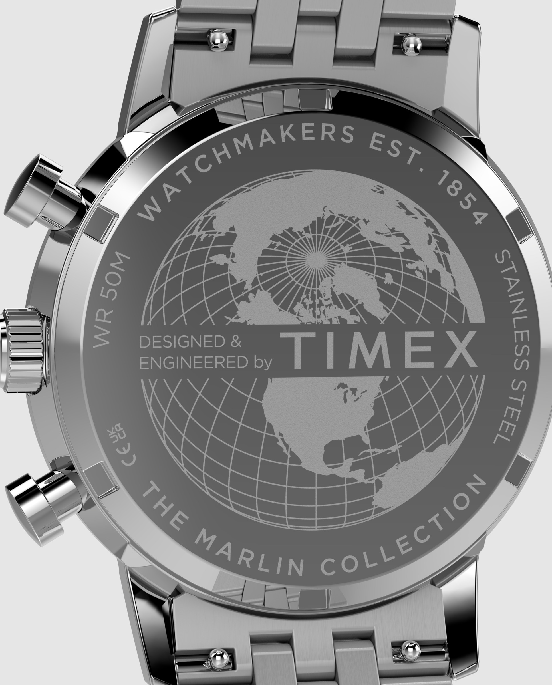 Reloj de hombre marlin tw2y66500 de acero y correa plateada/gris - Timex - Plata Plata-5
