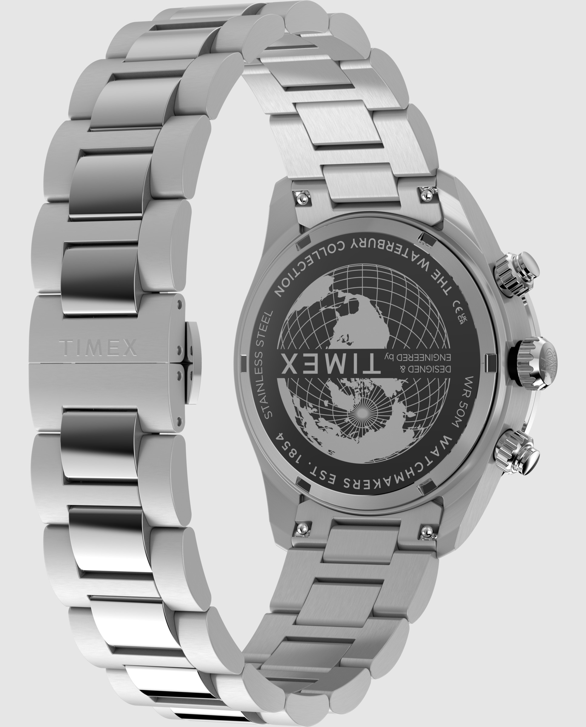 Reloj de hombre waterbury tw2y70500 de acero y correa plateada/gris - Timex - Plata Plata-3