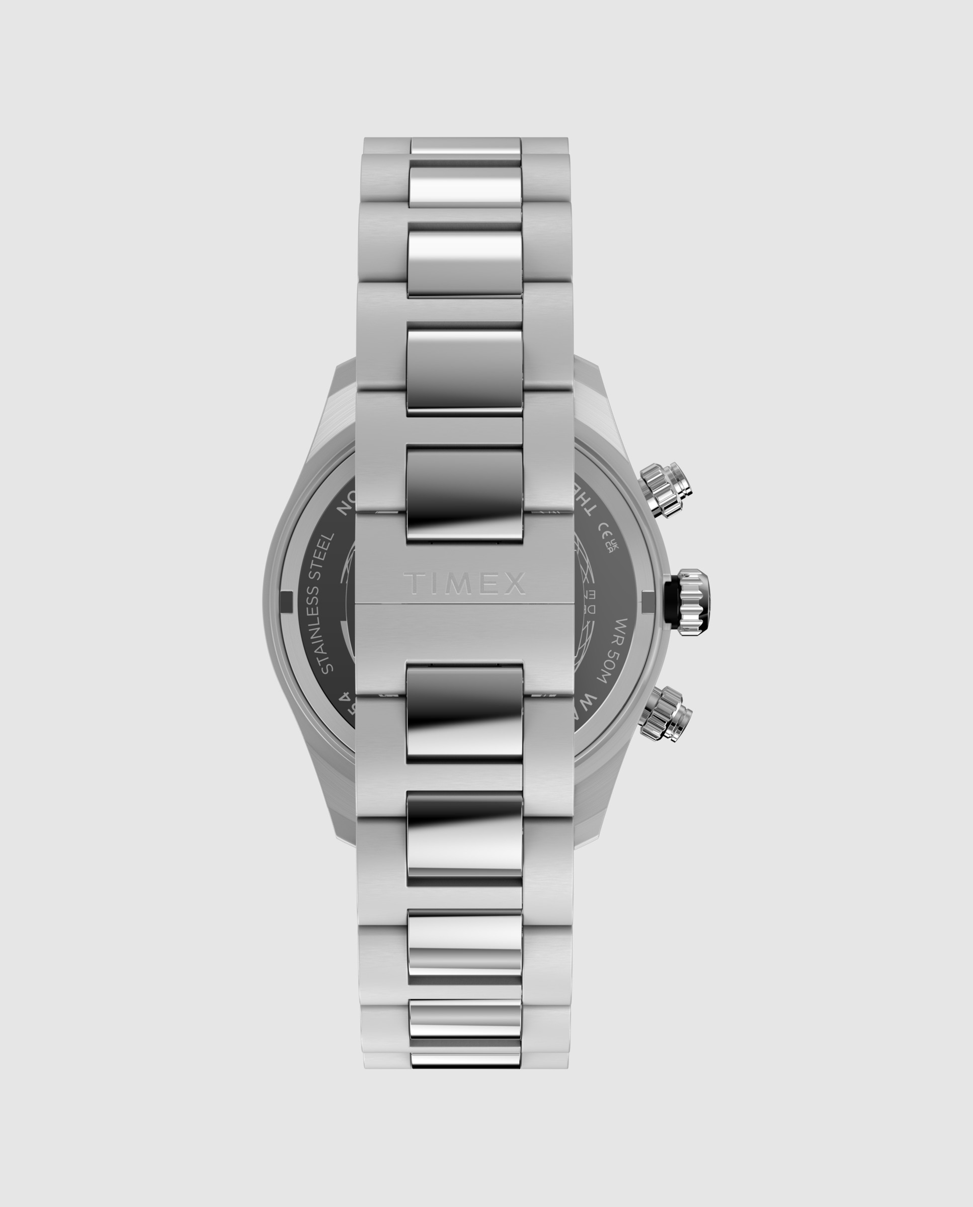 Reloj de hombre waterbury tw2y70500 de acero y correa plateada/gris - Timex - Plata Plata-4