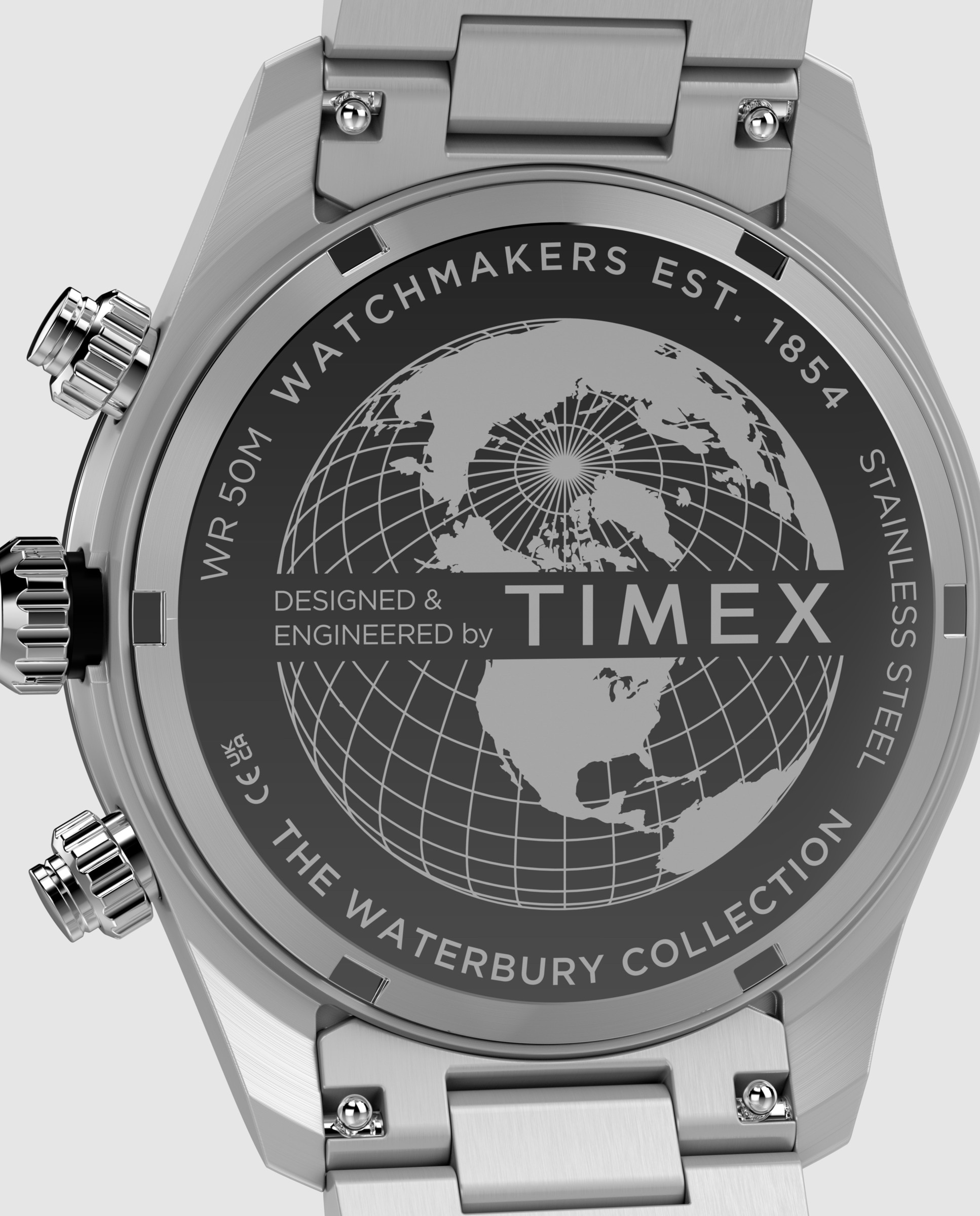 Reloj de hombre waterbury tw2y70500 de acero y correa plateada/gris - Timex - Plata Plata-5