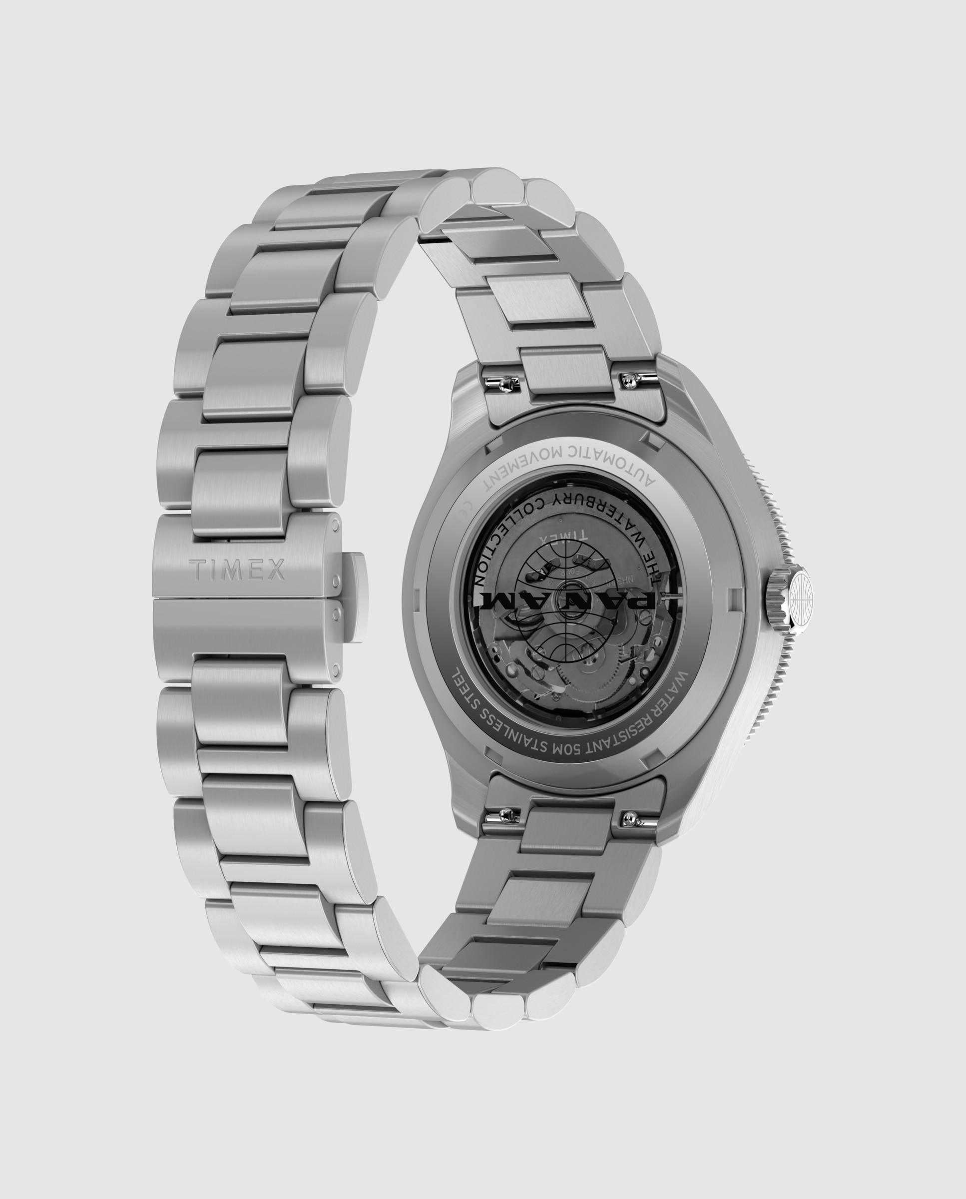 Reloj de hombre waterbury heritage tw2y94300 de acero y correa plateada/gris - Timex - Plata Plata-3