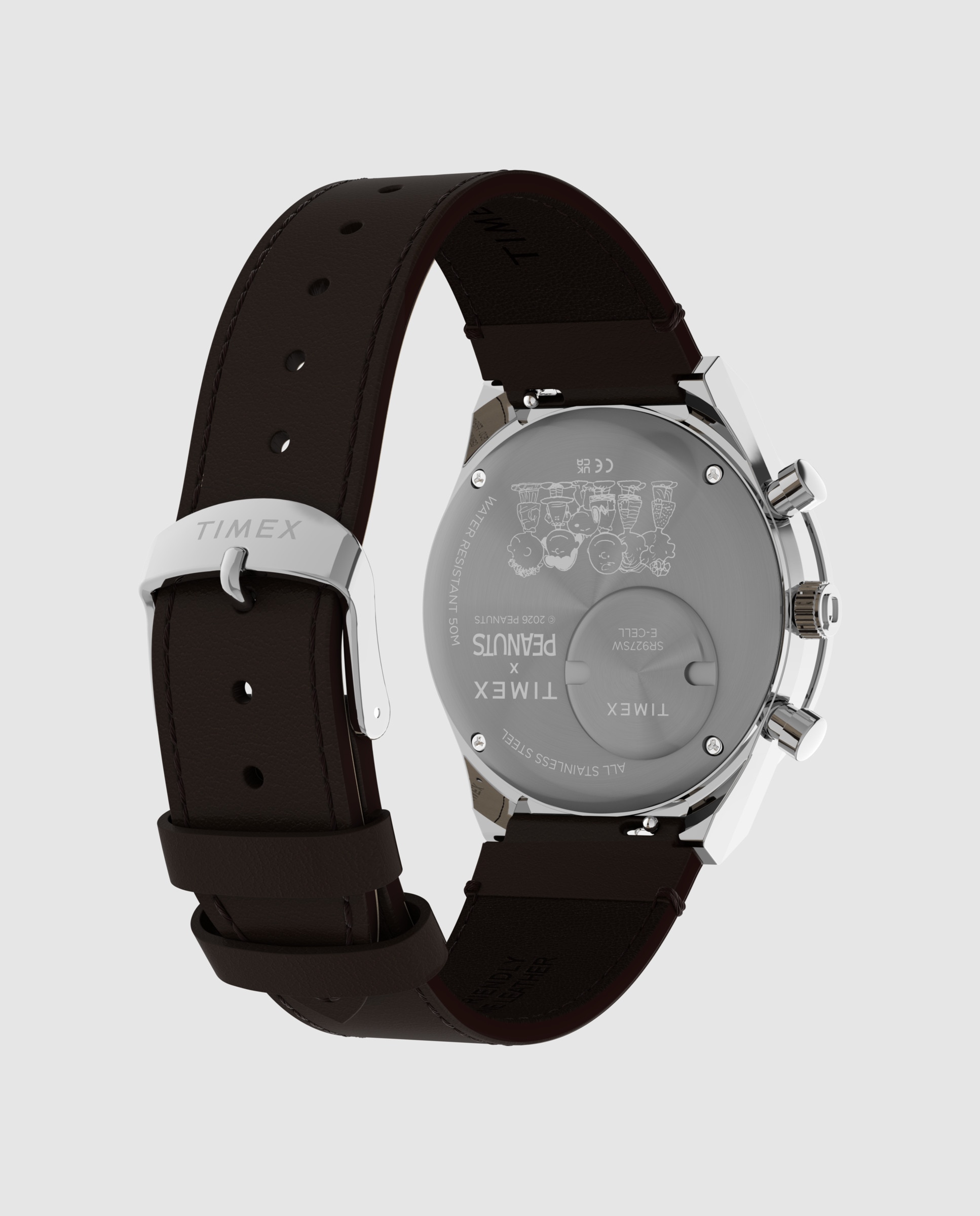 Reloj de hombre peanuts tw6a04400 de piel y correa - Timex - Marrón Marrón-3