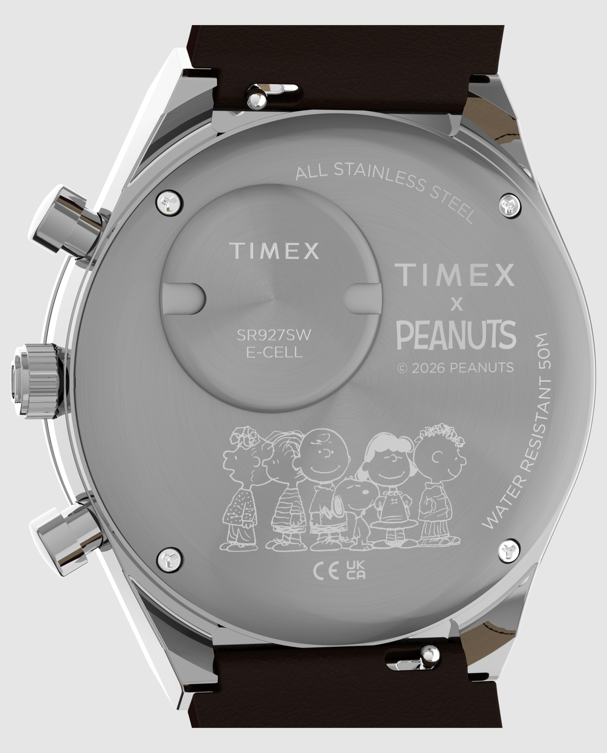Reloj de hombre peanuts tw6a04400 de piel y correa - Timex - Marrón Marrón-4