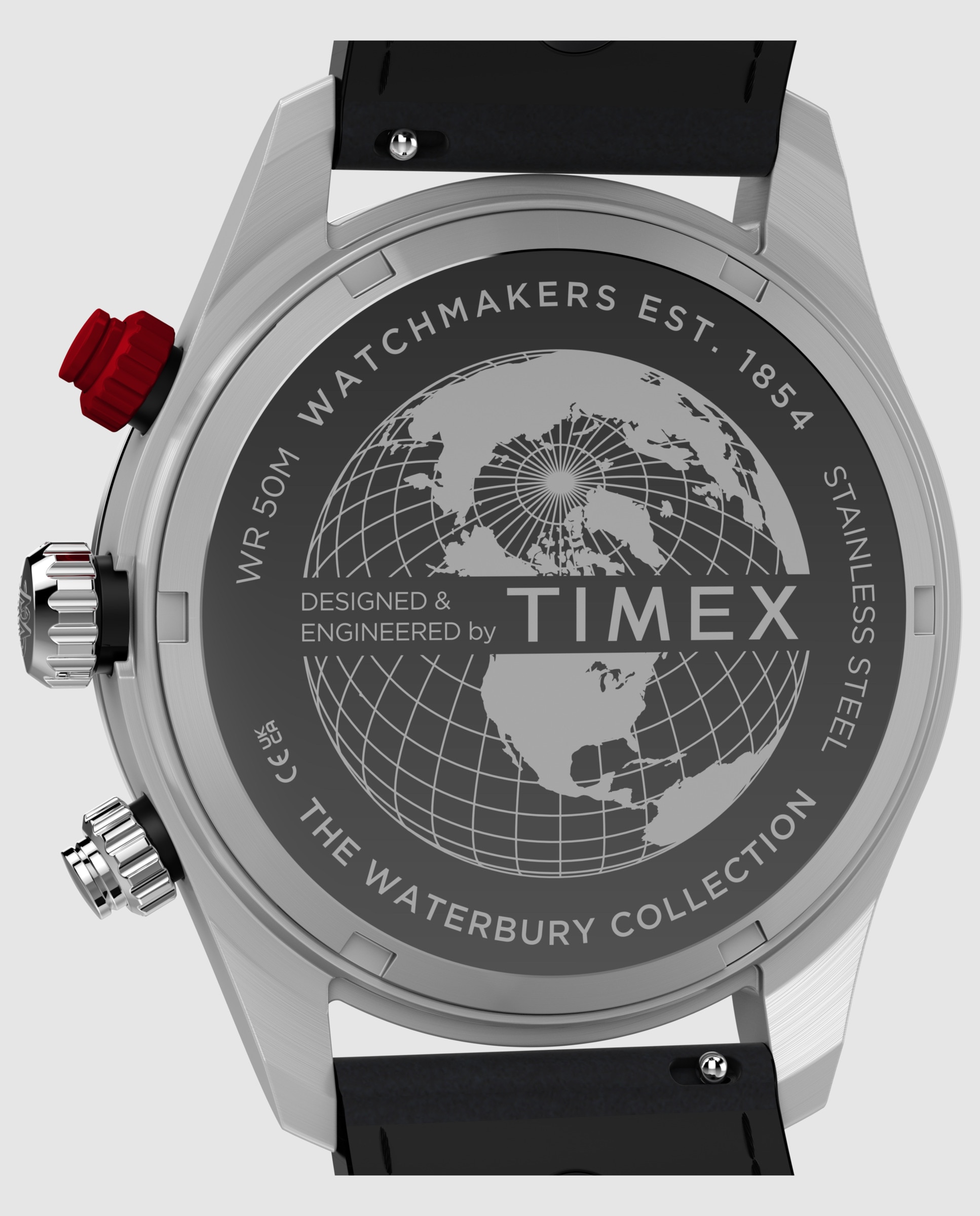 Reloj de hombre waterbury heritage tw2y93300 de piel y correa plateada/gris - Timex - Plata Plata-4