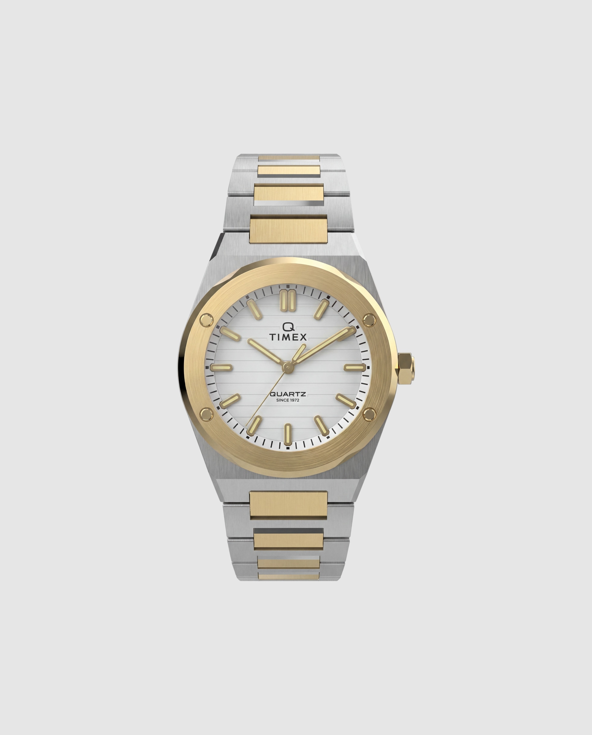 Imagen 0 de Reloj de mujer q timex tw2y81900 de acero y correa plateada/gris Plata